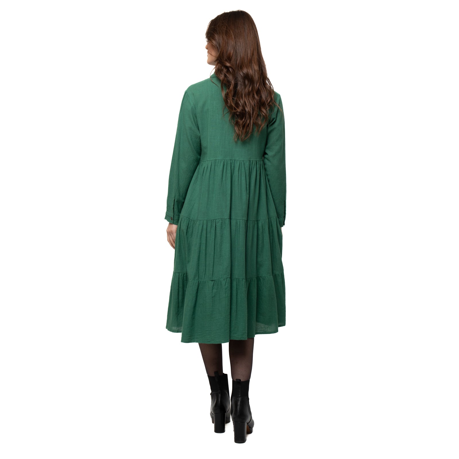 Ellis Dress Slub 100% Coton - Green GREEN