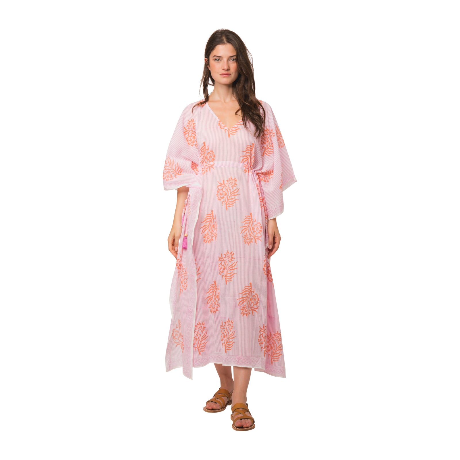 Long Caftan Cruise 100% Organic Cotton - Pink PINK