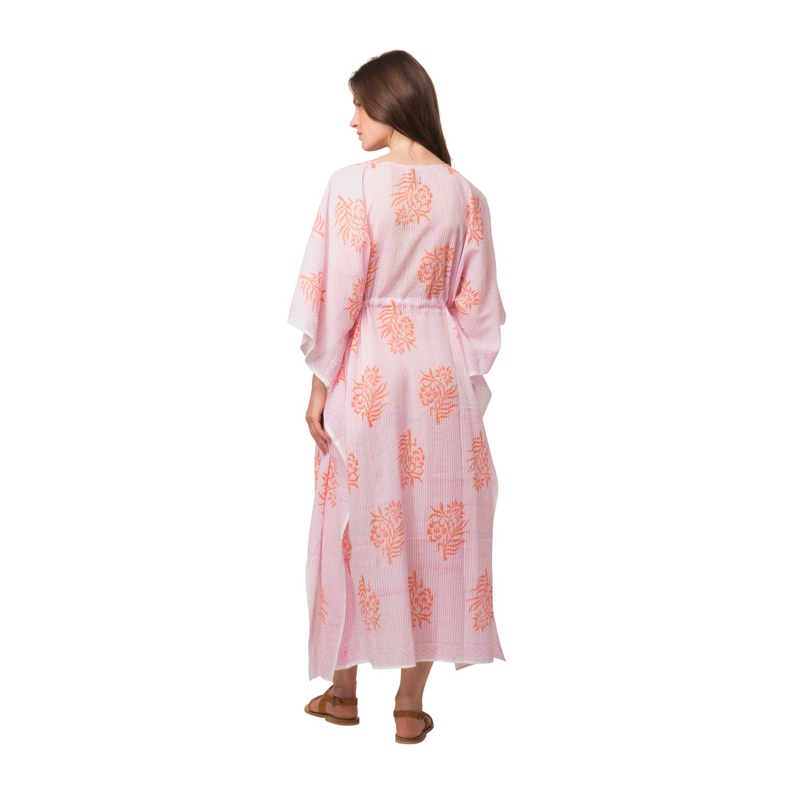 Long Caftan Cruise 100% Organic Cotton - Pink PINK