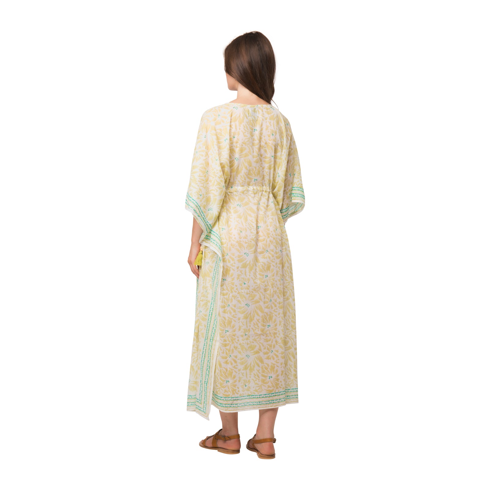 Long Caftan Lily 100% Organic Cotton - Green GREEN