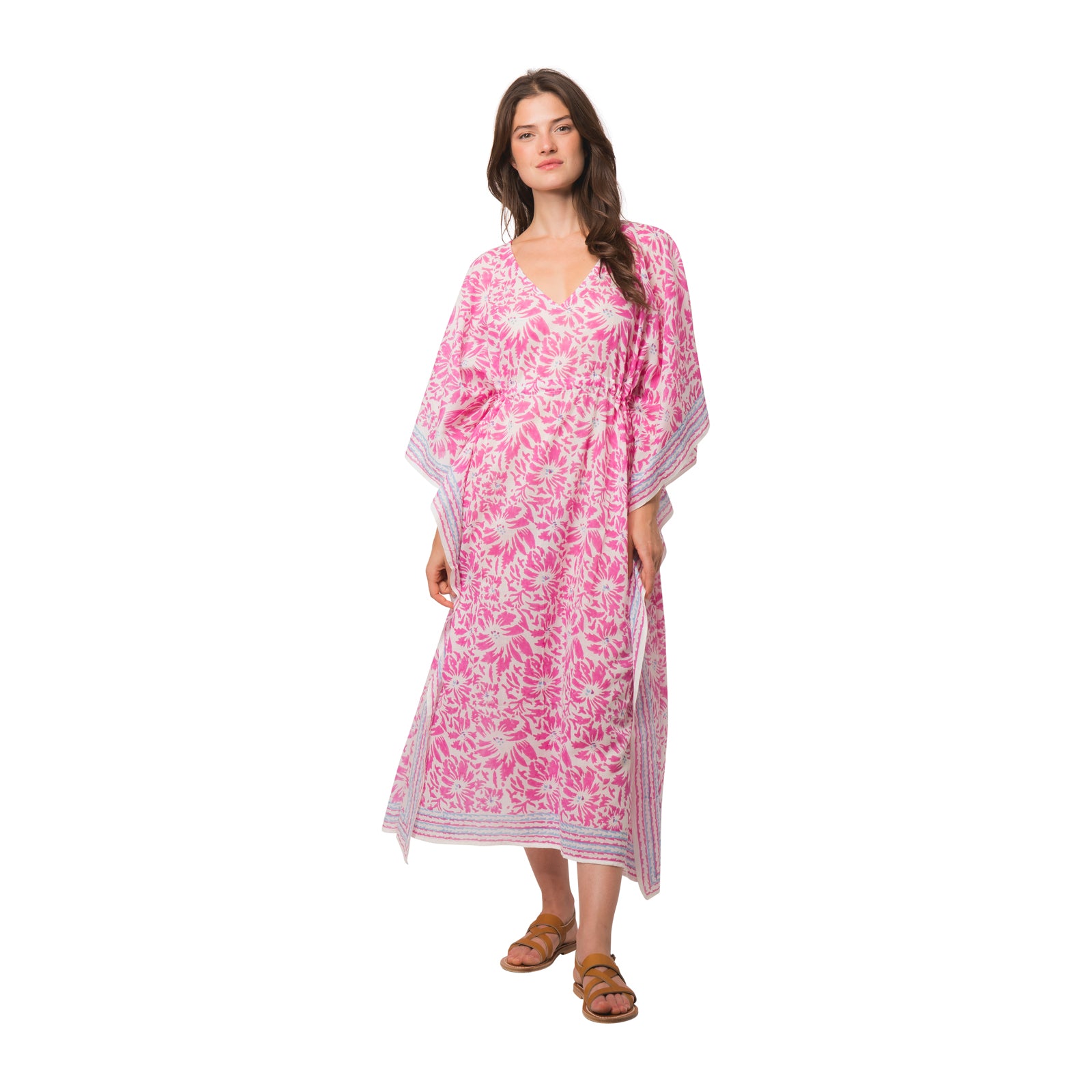 Long Caftan Lily 100% Organic Cotton - Pink PINK