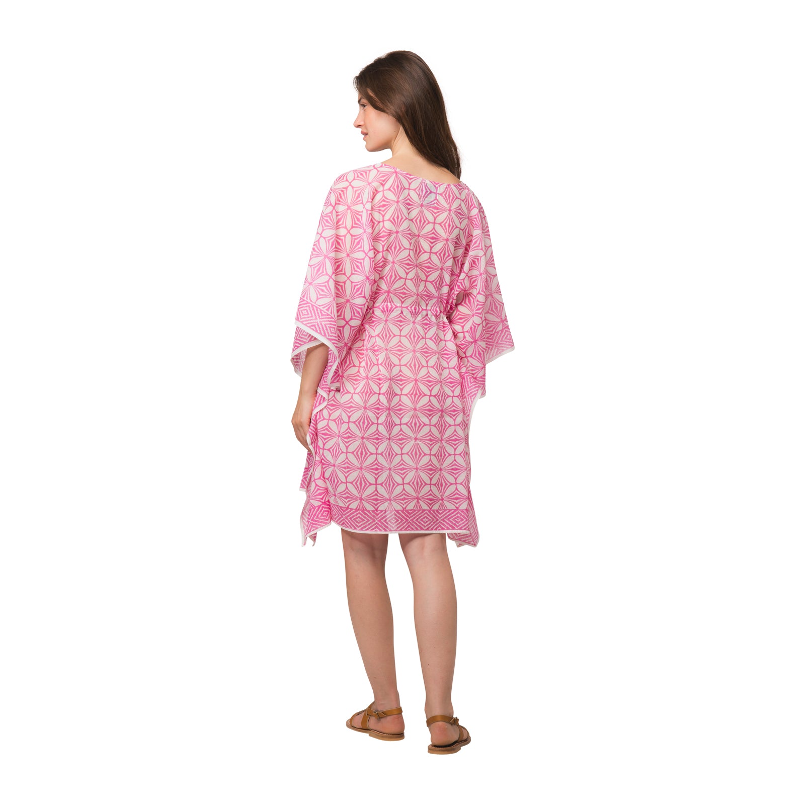 Short Caftan Mahani 100% Organic Cotton - Pink PINK