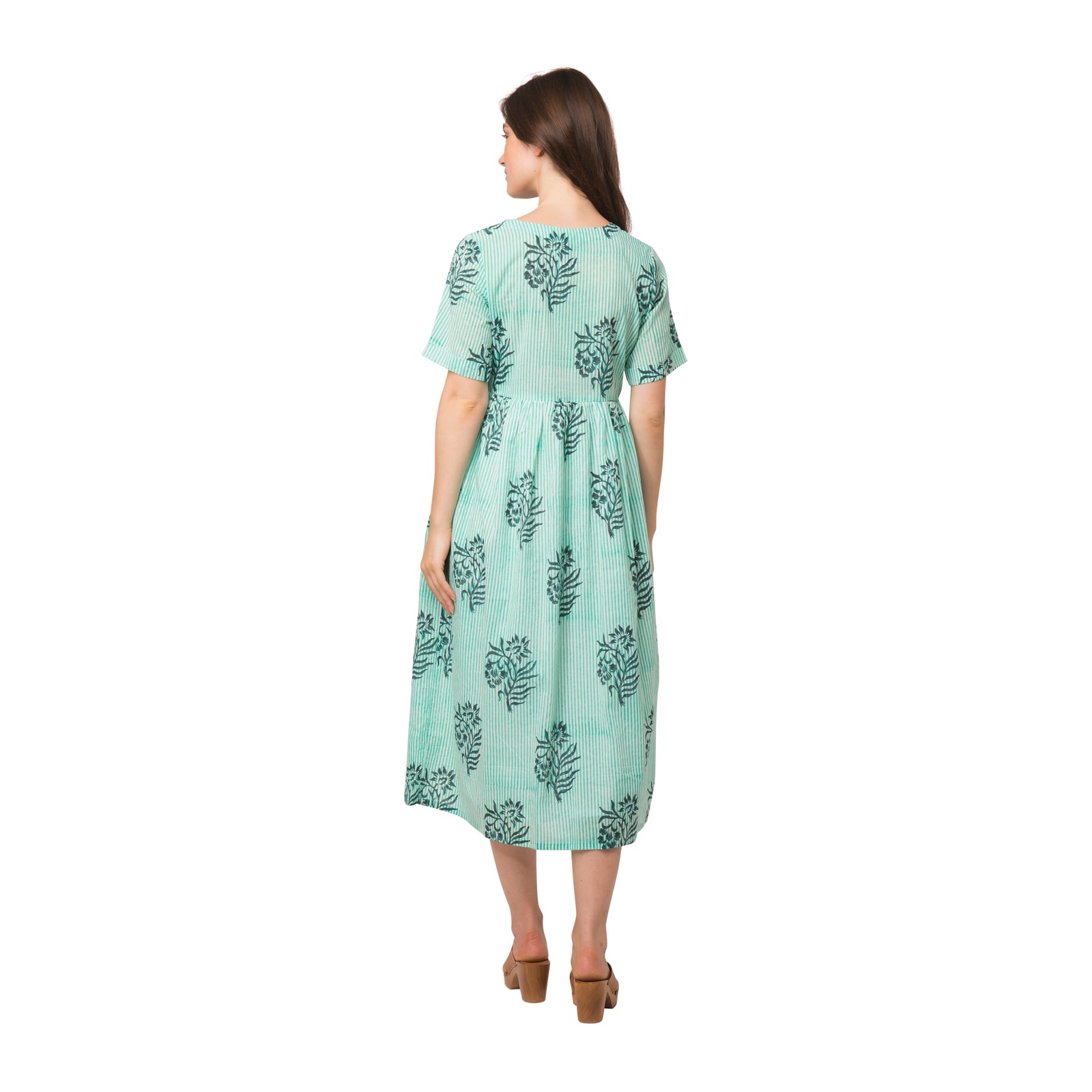 Maelle Dress Cruise 100% Organic Coton - Green GREEN