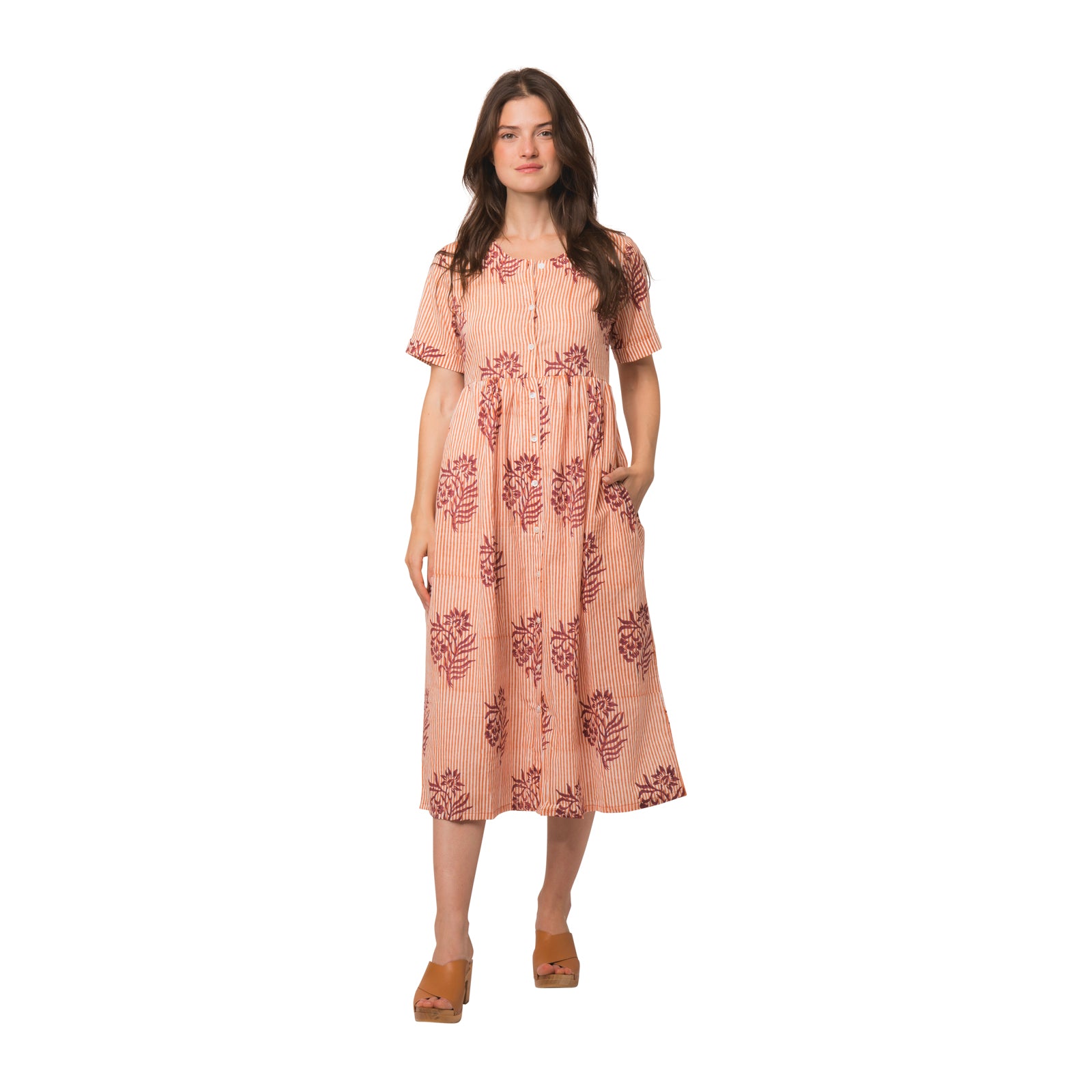 Maelle Dress Cruise 100% Organic Coton - Orange ORANGE