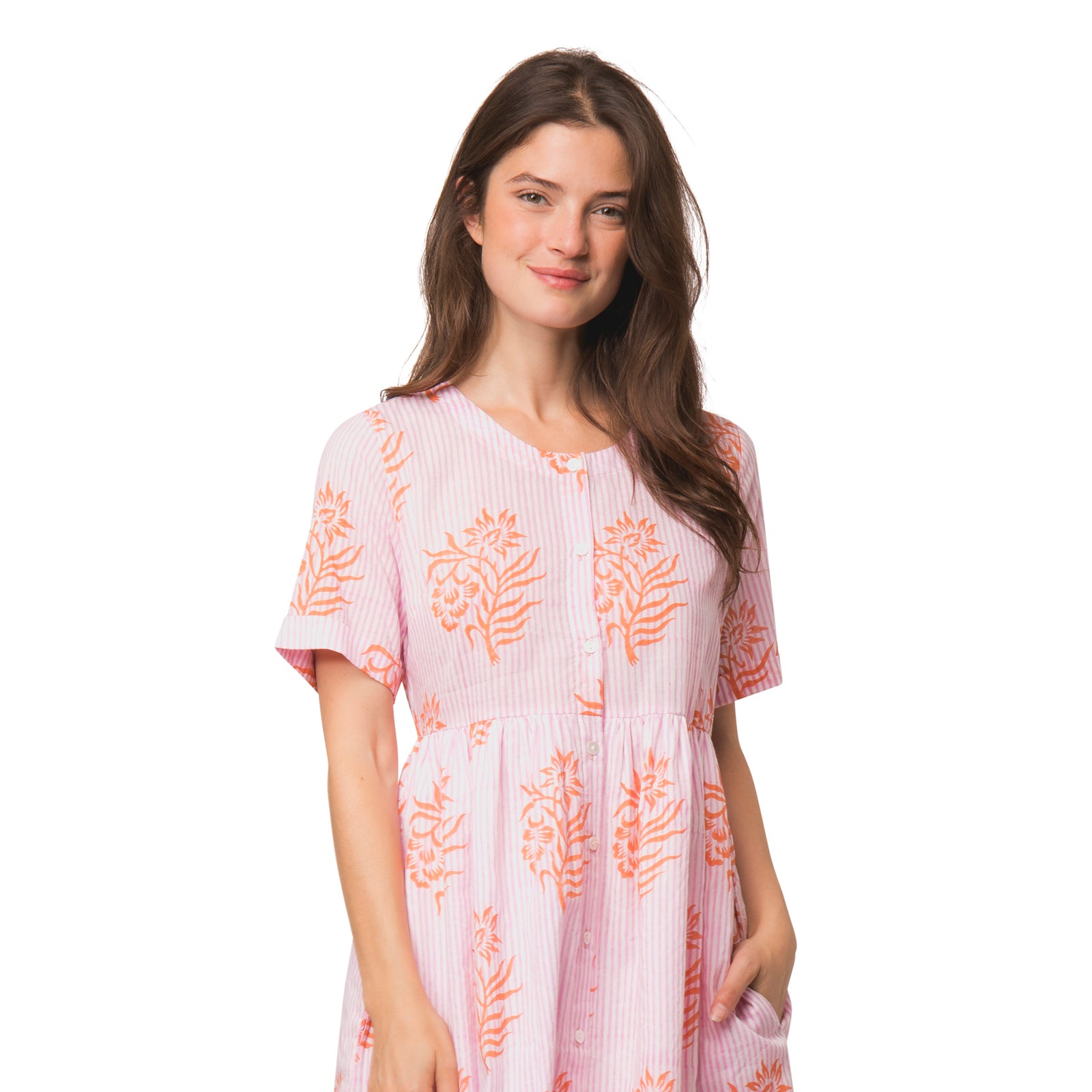 Maelle Dress Cruise 100% Organic Coton - Pink PINK