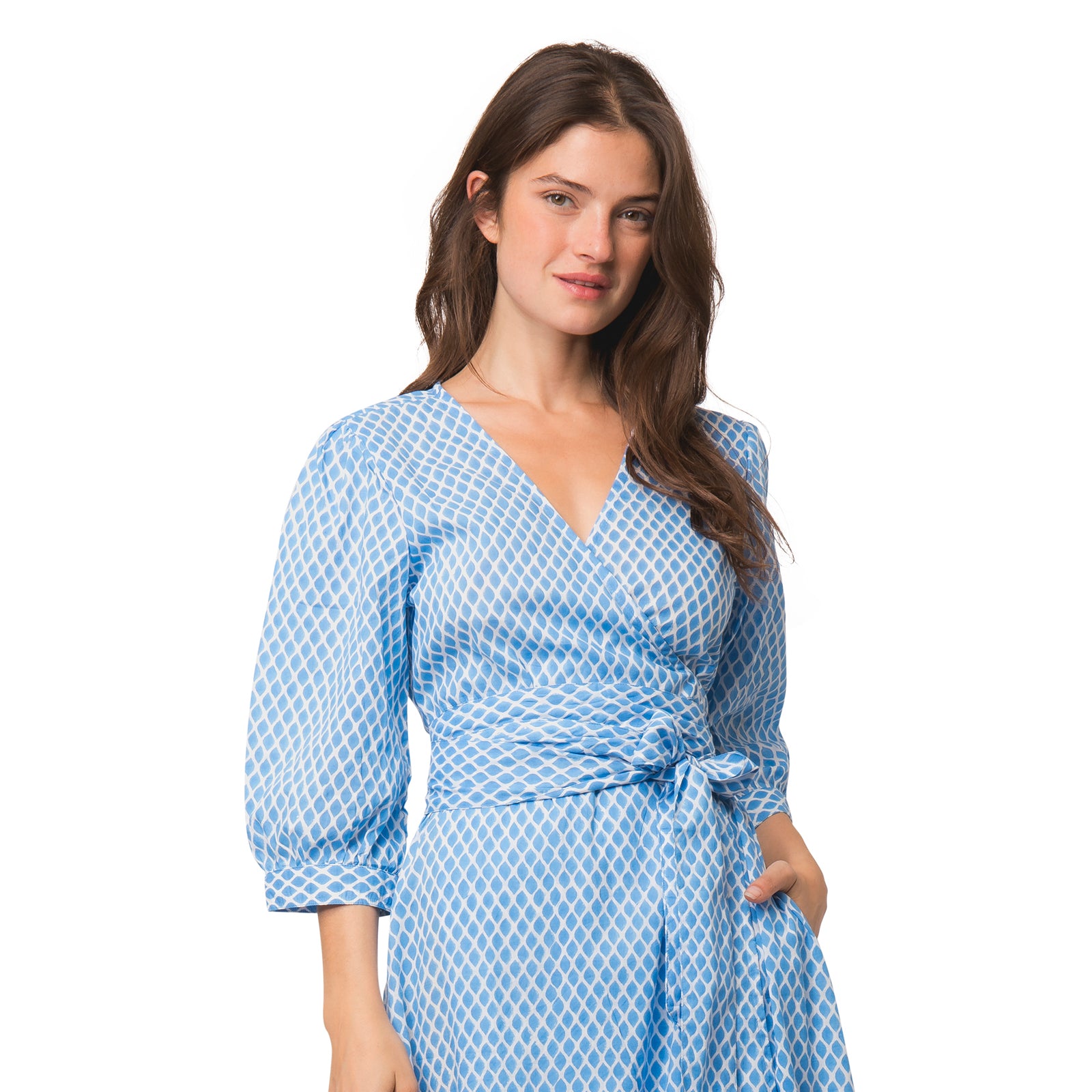 Laurence Dress Cobra Lotus 100% Organic Coton - Blue BLUE