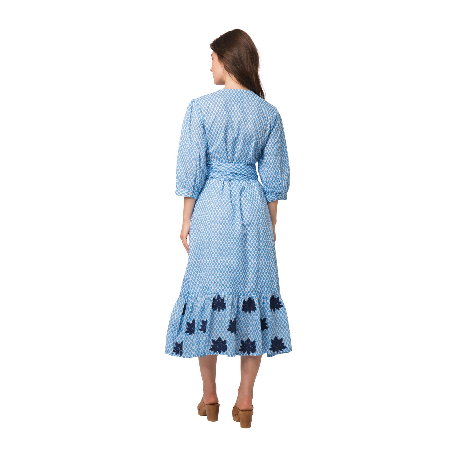 Laurence Dress Cobra Lotus 100% Organic Coton - Blue BLUE