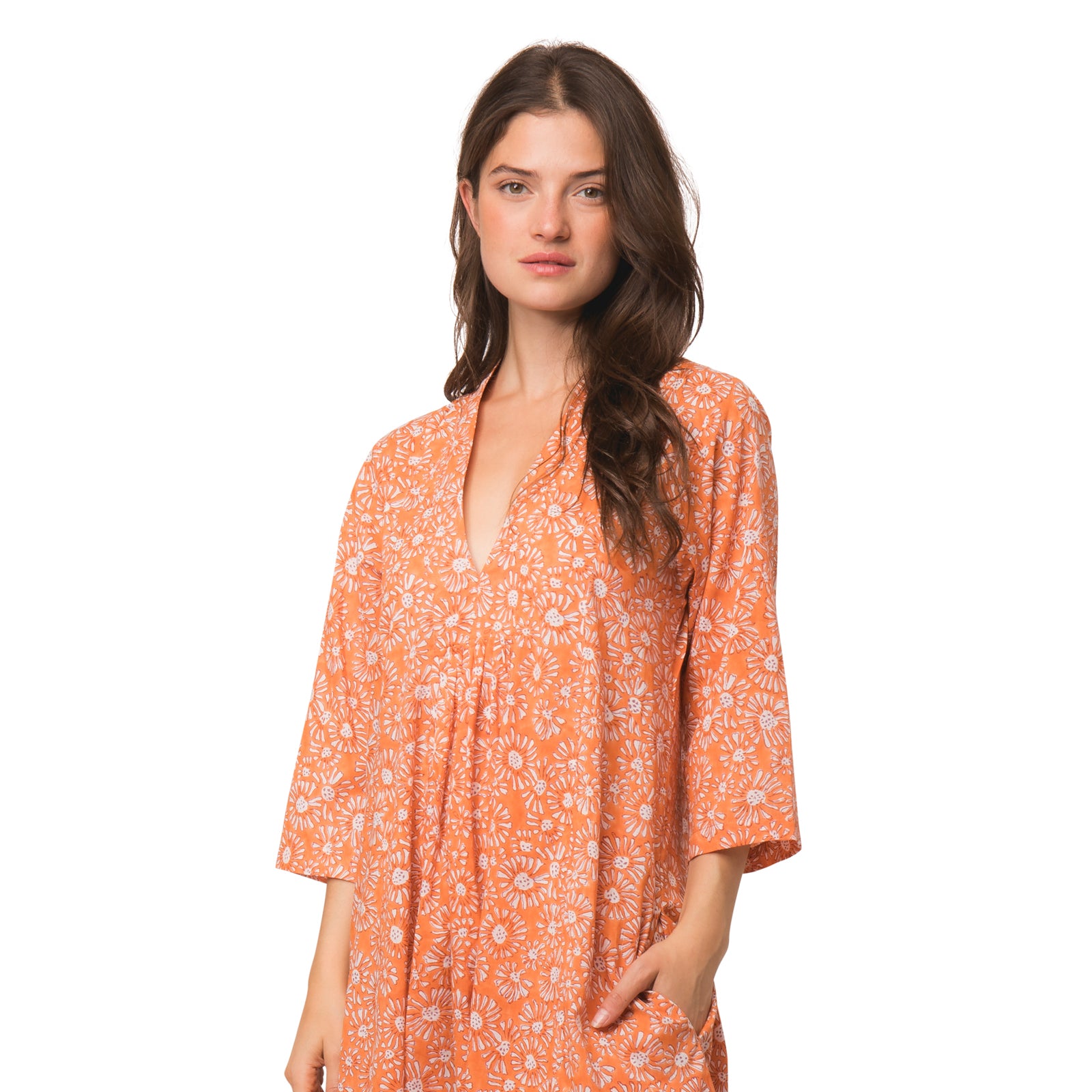 Mia Dress Aster 100% Organic Coton - Orange ORANGE