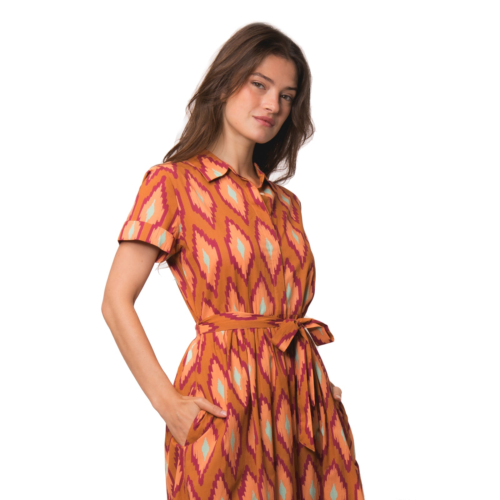 Sophie Dress Komba 100% Coton - Orange ORANGE