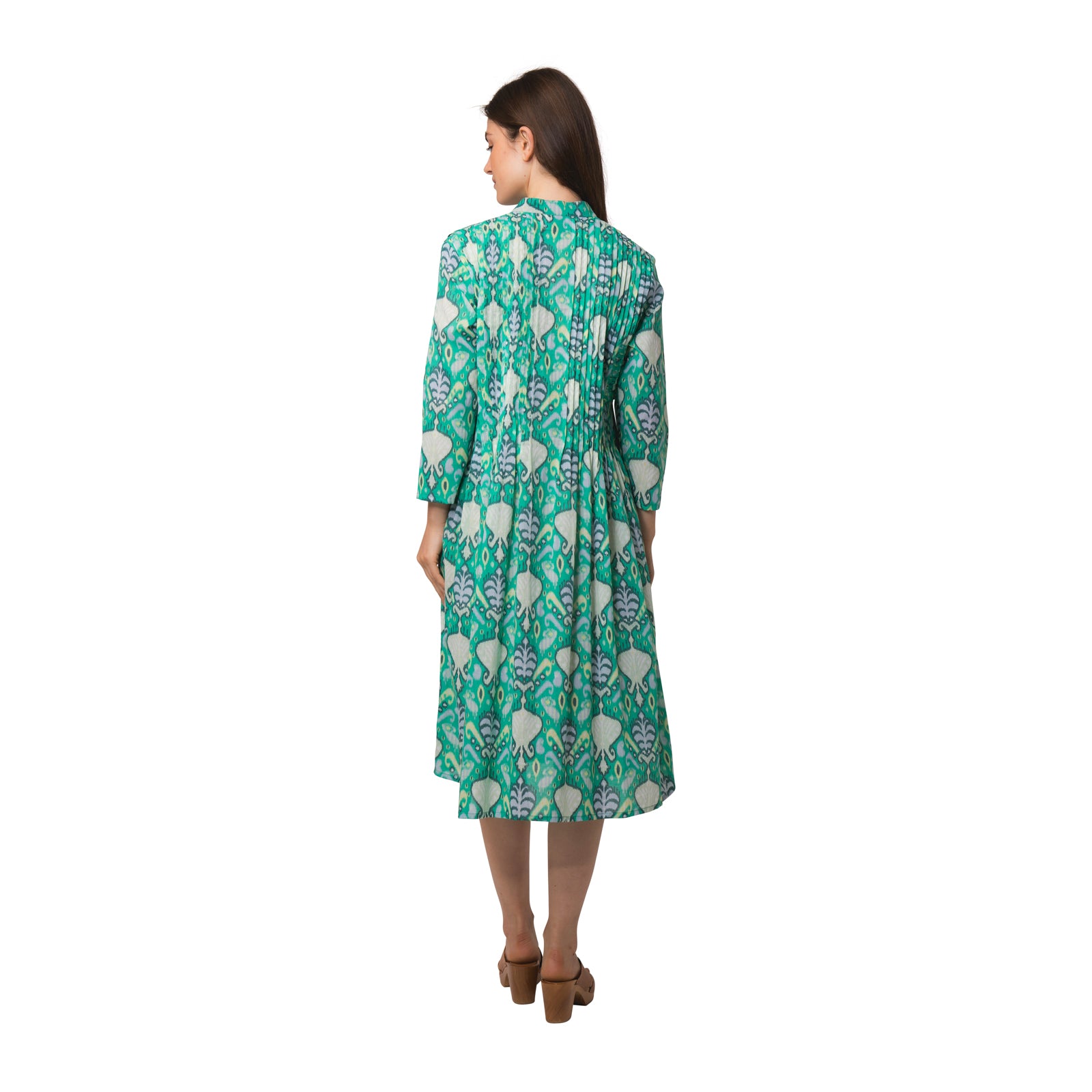 Marie Dress Senga 100% Coton - Green GREEN