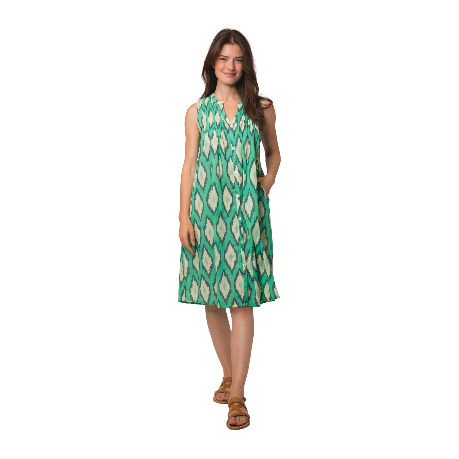 Agathe Dress Komba 100% Coton - Green GREEN