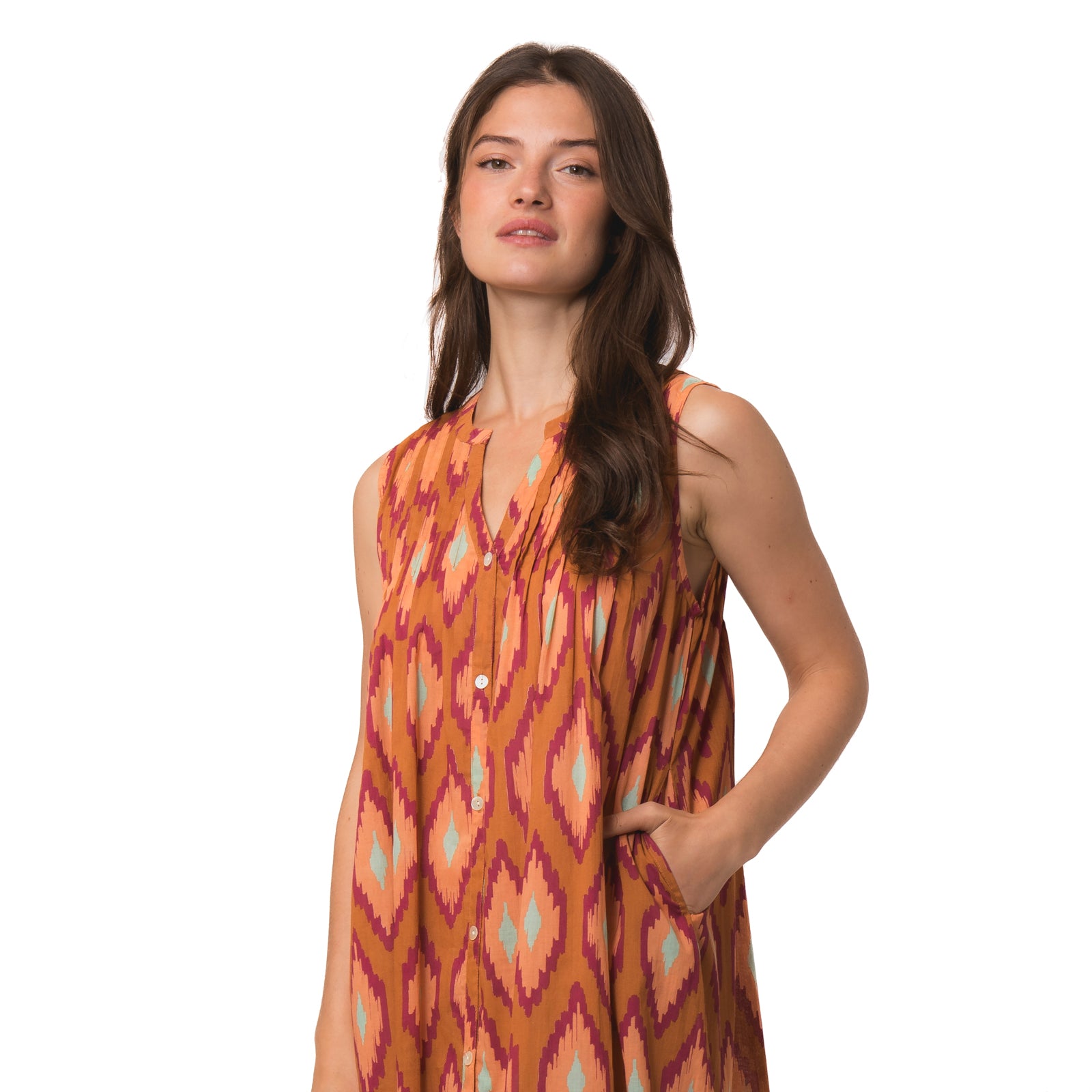 Agathe Dress Komba 100% Coton - Orange ORANGE