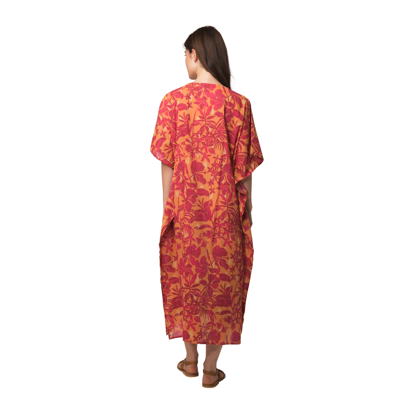 Lou Caftan Lokobe 100% Coton - Orange ORANGE