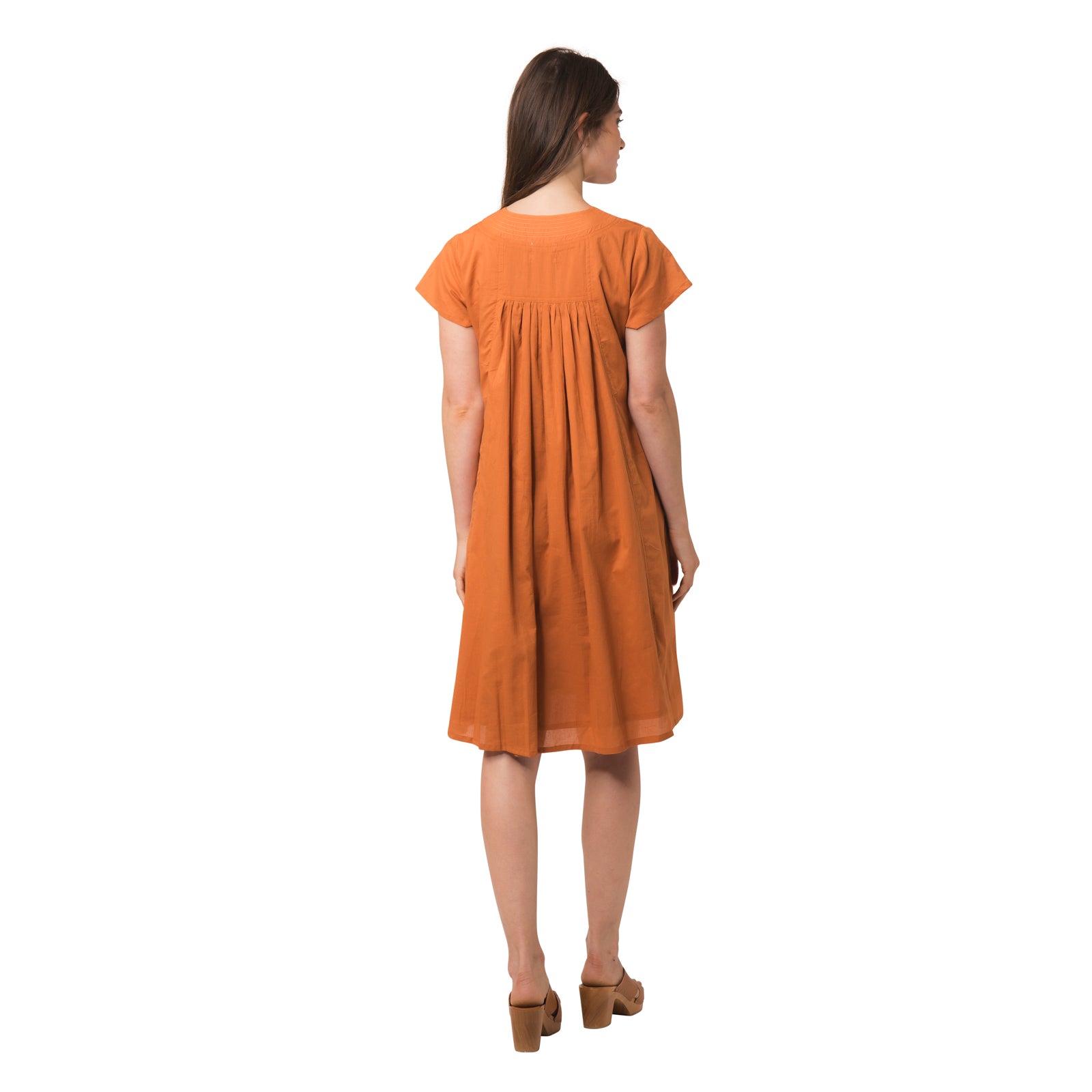 Iris V Neck Dress S.color 100% Coton - Toffee TOFFEE