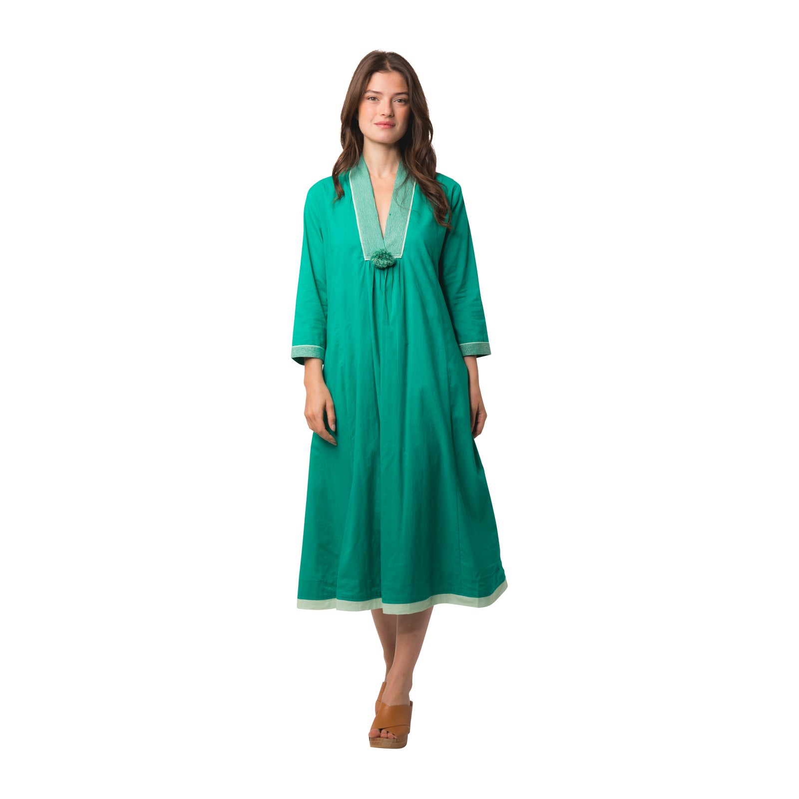 Anaelle Dress S.color 100% Coton - Green GREEN