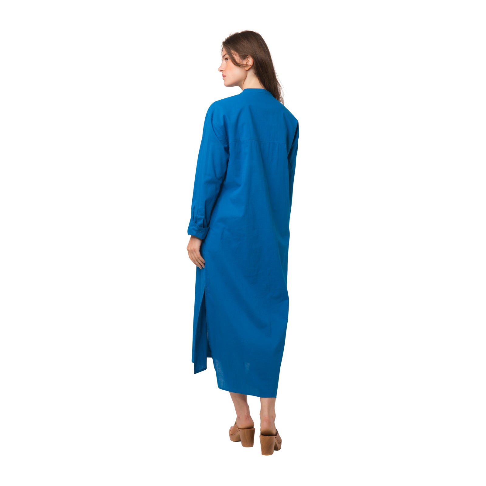 Alice Shirt Dress S.color 100% Coton - Blue BLUE