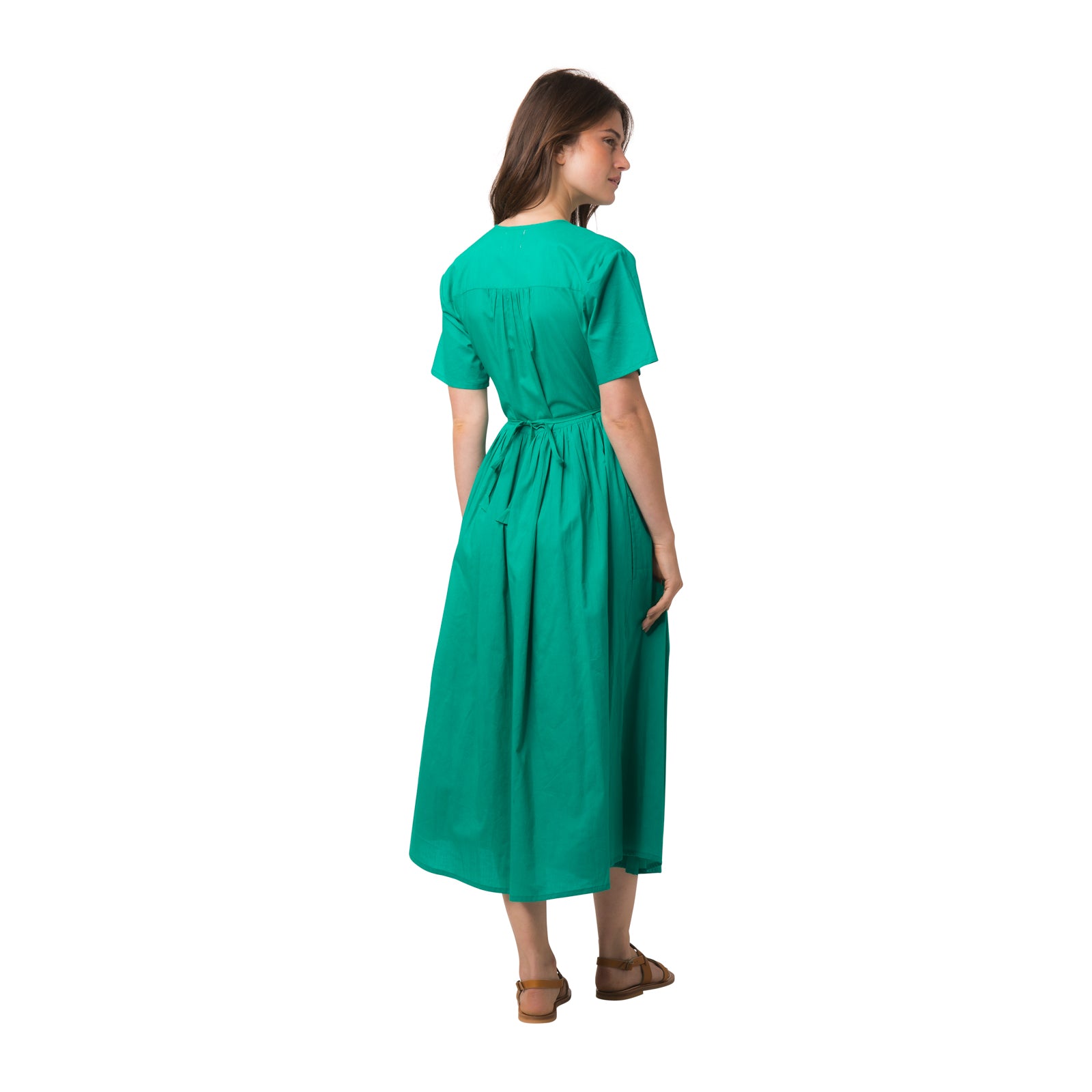 Alba Dress S.color 100% Coton - Green GREEN