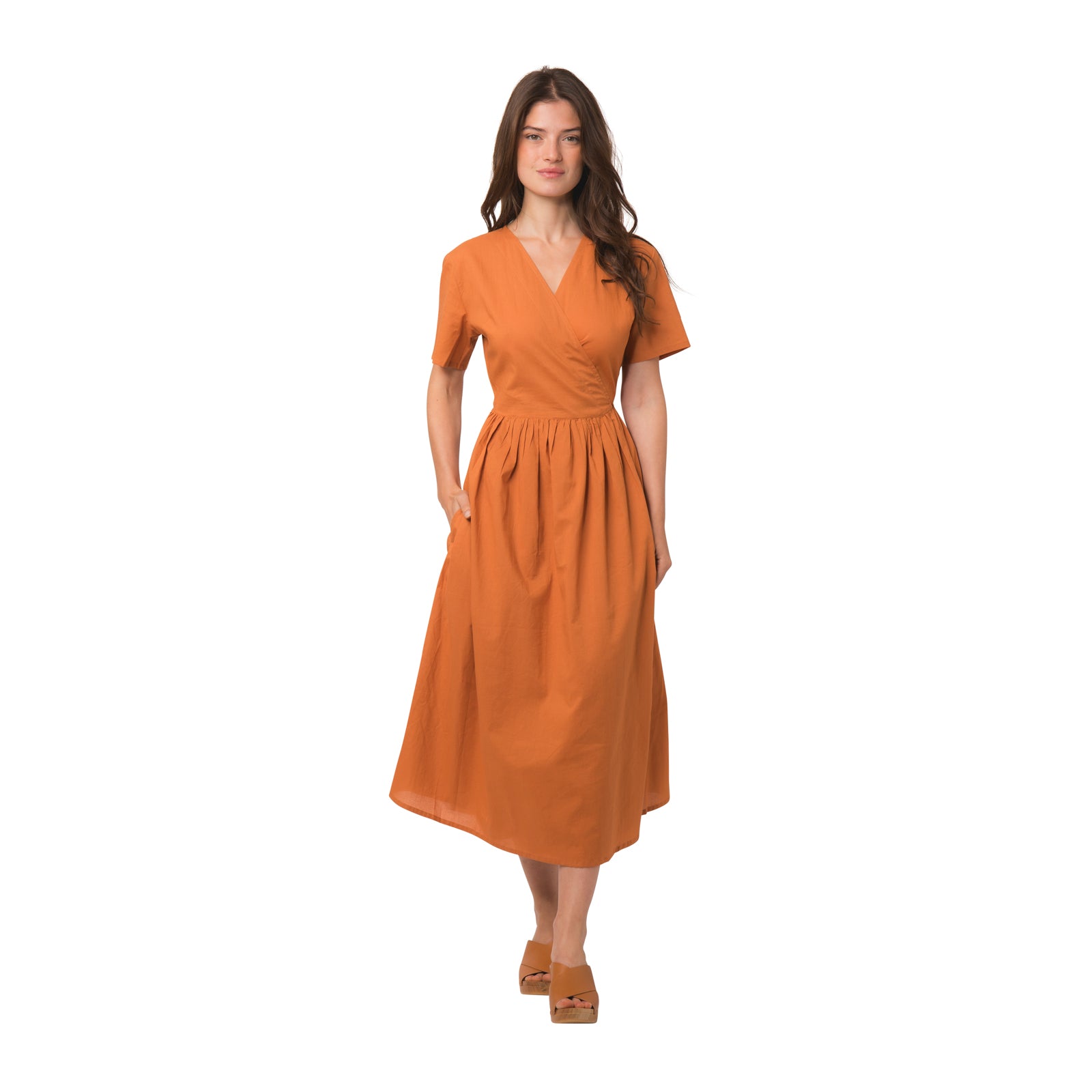 Alba Dress S.color 100% Coton - Toffee TOFFEE