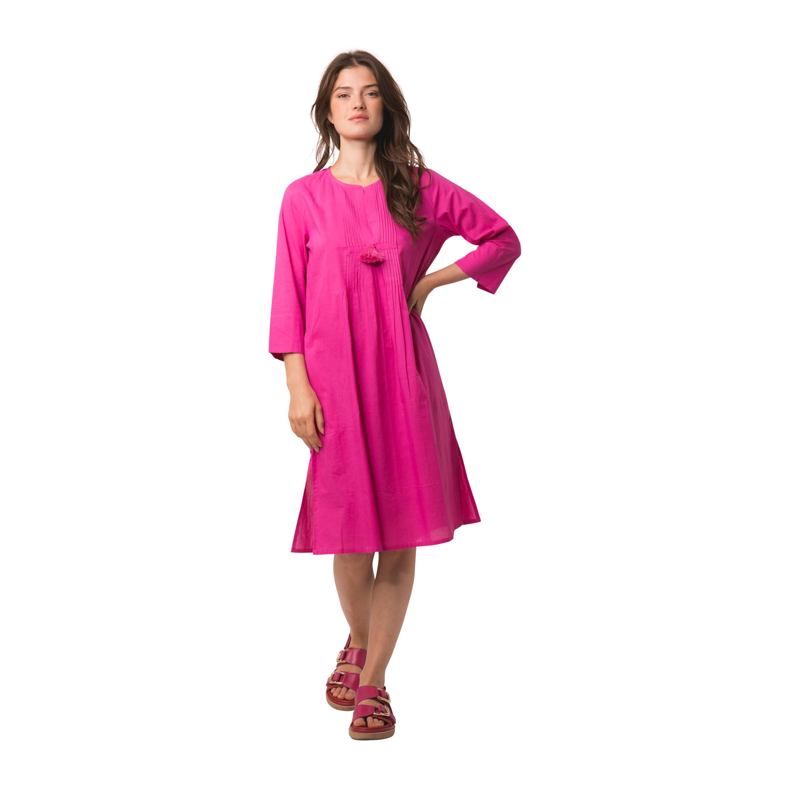 Louisa Dress S.color 100% Coton - Pink PINK