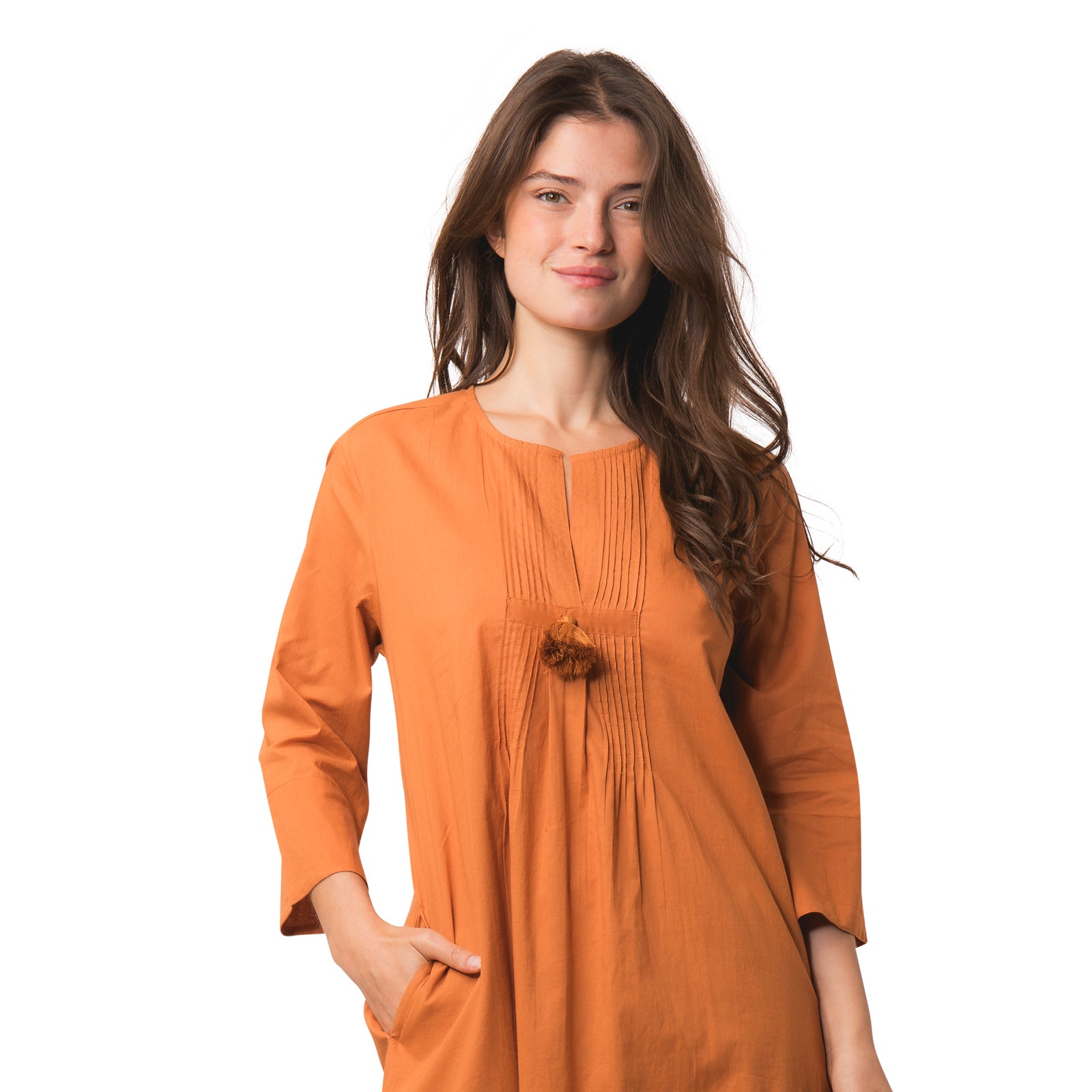 Louisa Dress S.color 100% Coton - Toffee TOFFEE