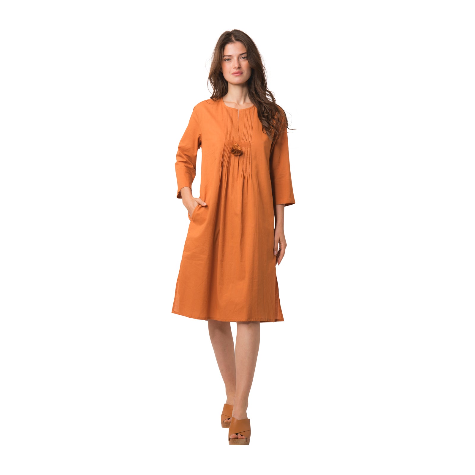 Louisa Dress S.color 100% Coton - Toffee TOFFEE