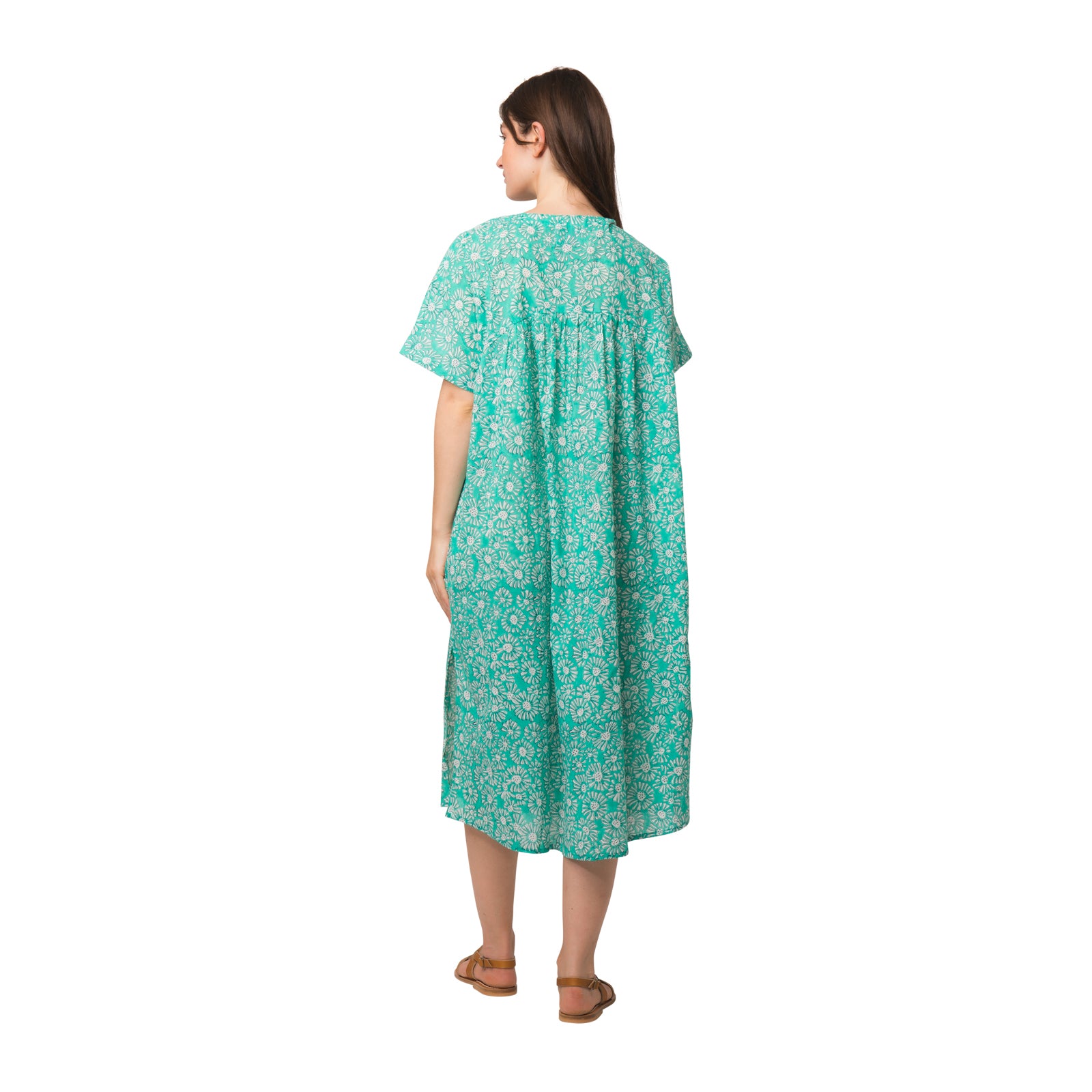 Nuala Dress Aster 100% Organic Cotton - Green GREEN