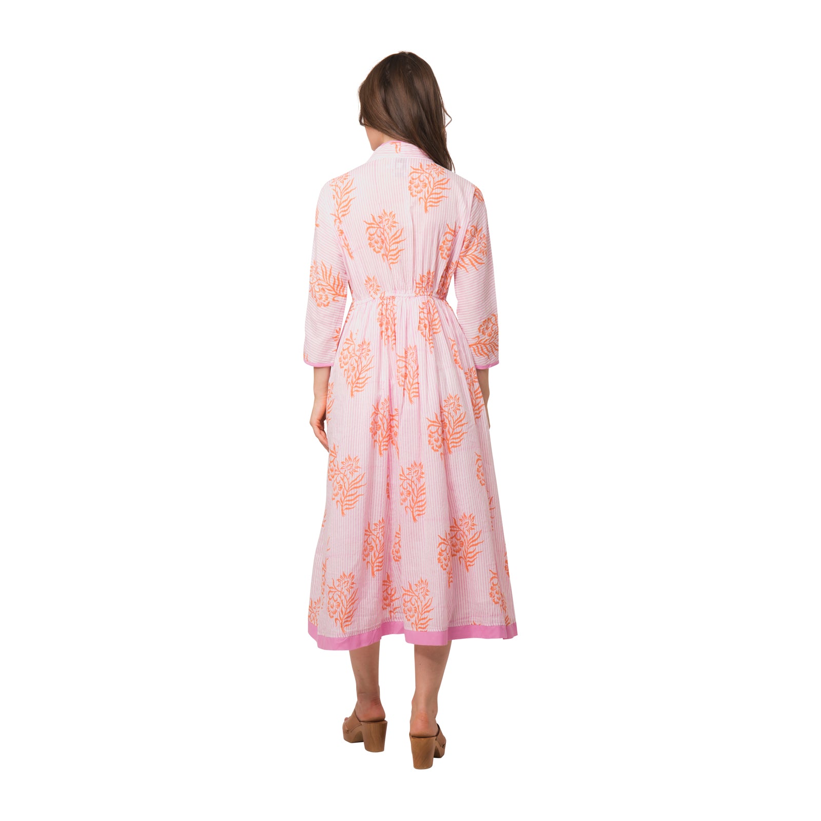 Raj Pompom Dress Cruise L/s 100% Organic Cotton - Pink PINK