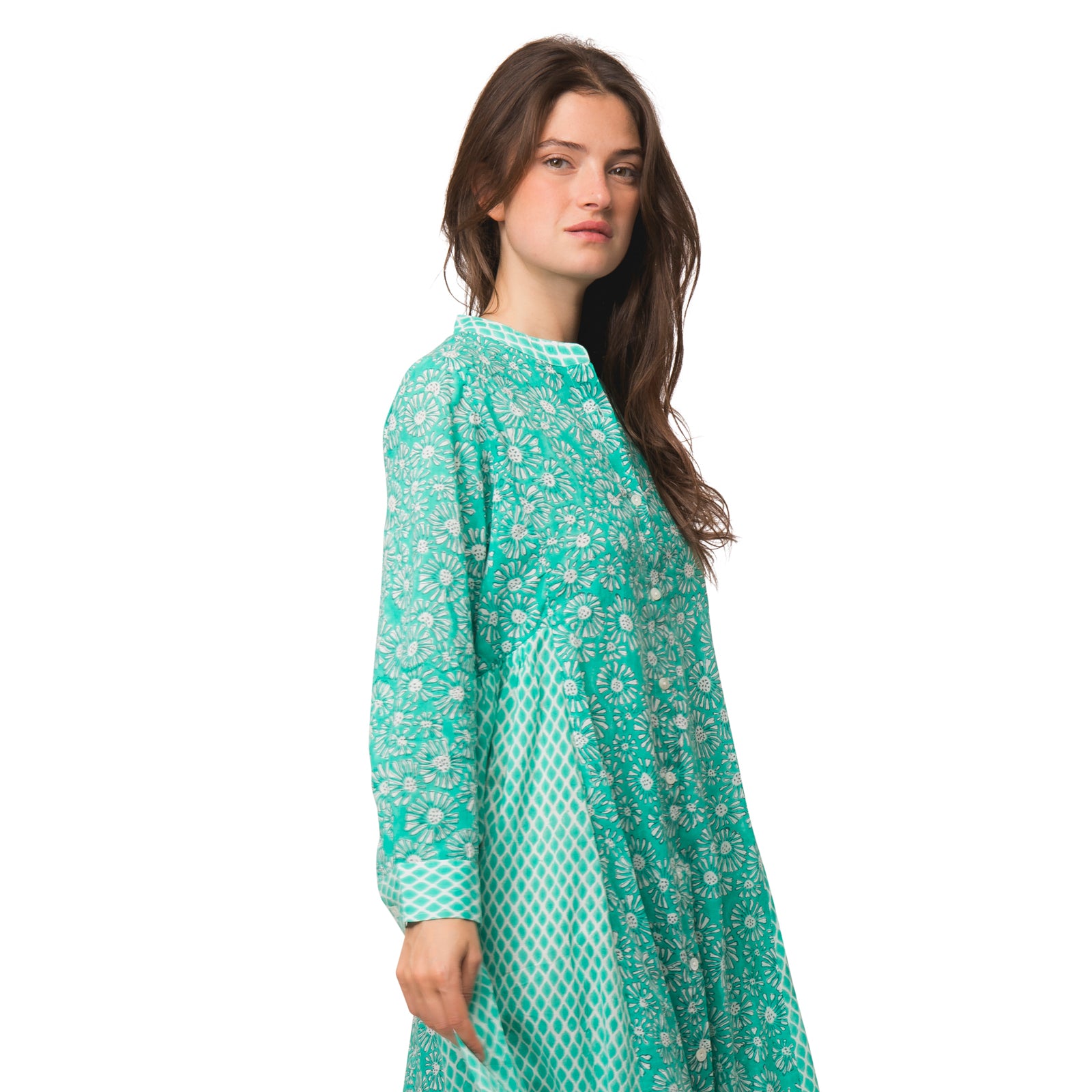 Carolina Dress Aster Cobra 100% Organic Cotton - Green GREEN