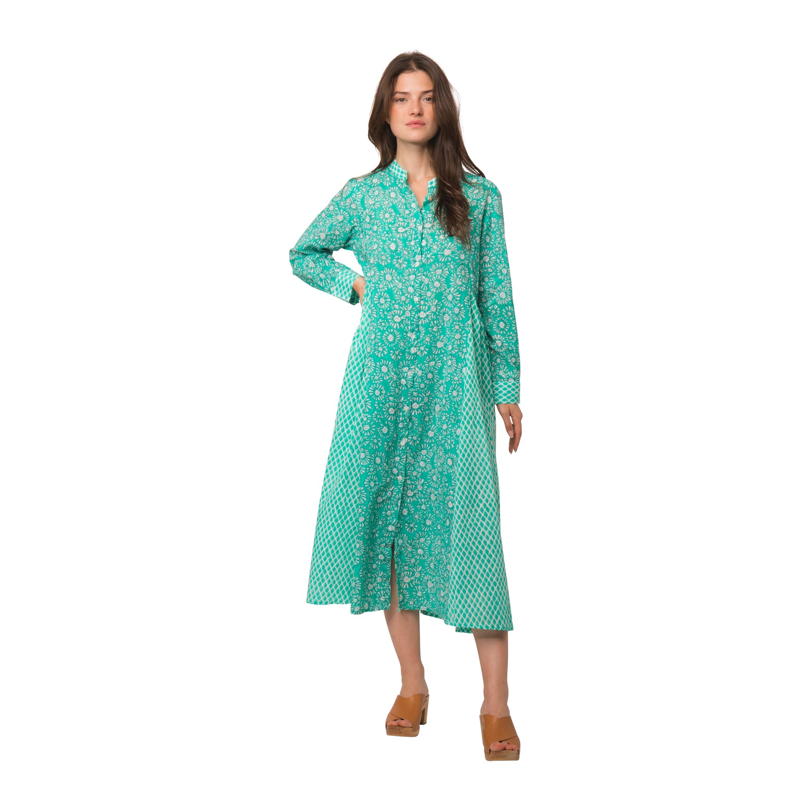 Carolina Dress Aster Cobra 100% Organic Cotton - Green GREEN