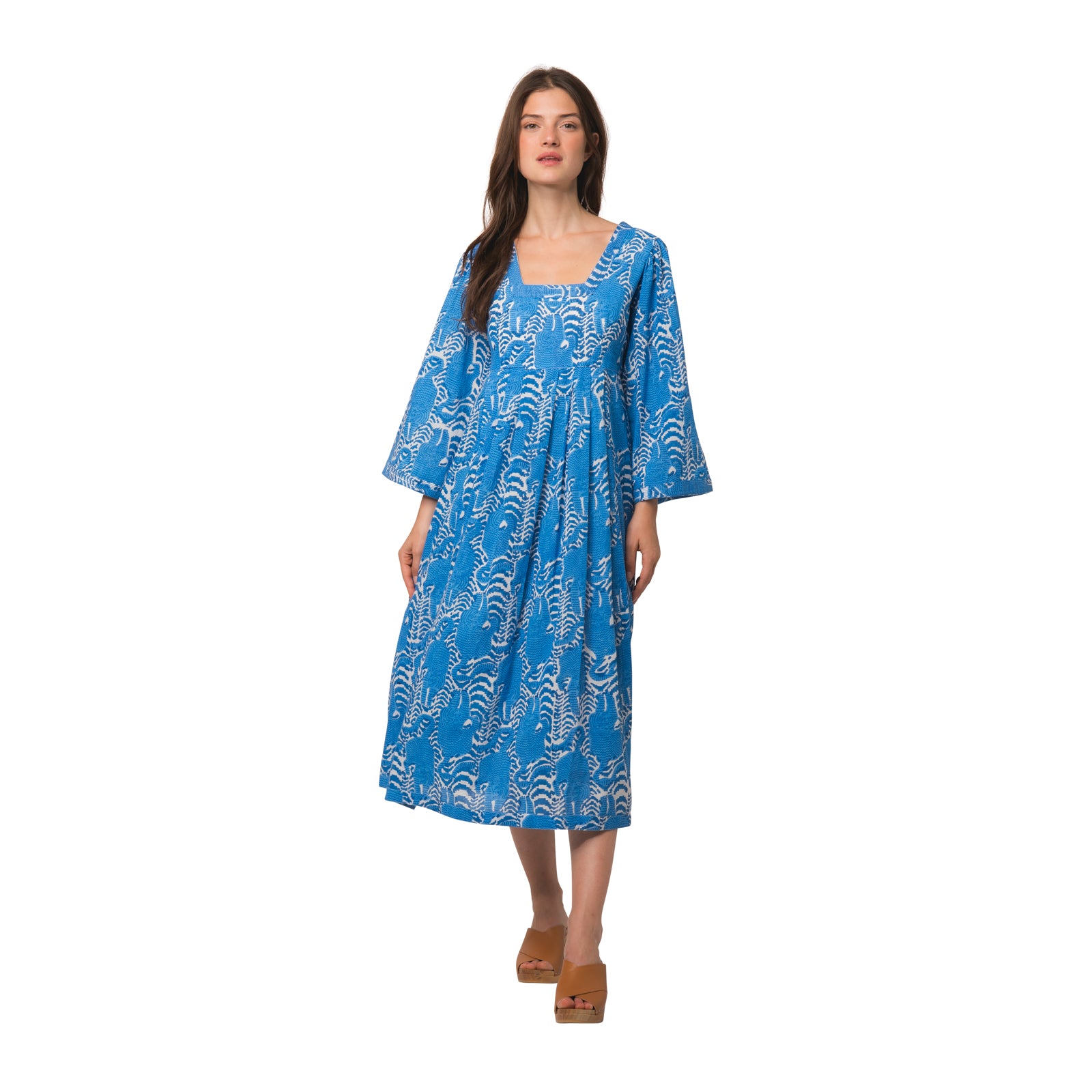 Laura Dress Tiger 100% Organic Cotton - Blue BLUE