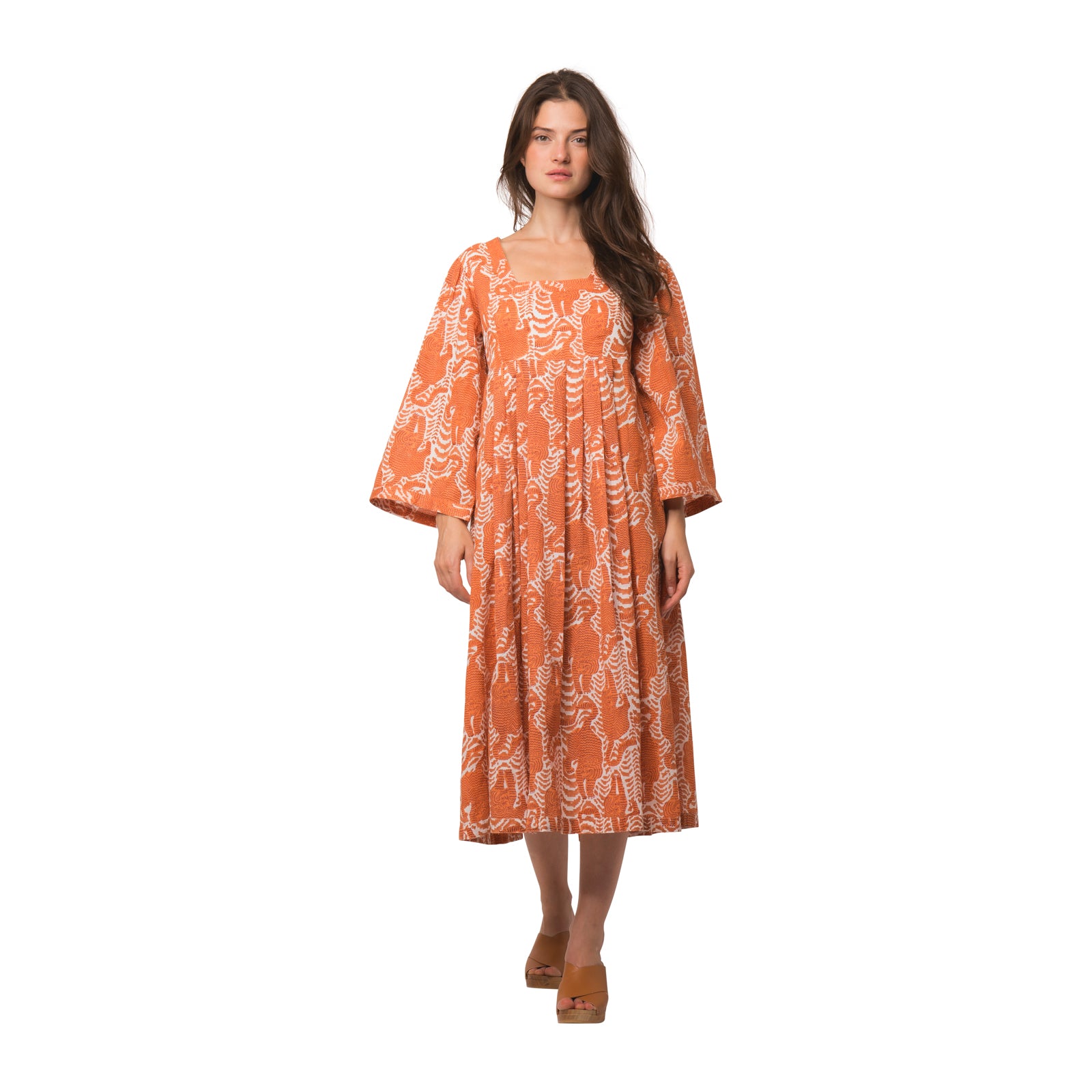 Laura Dress Tiger 100% Organic Cotton - Orange ORANGE