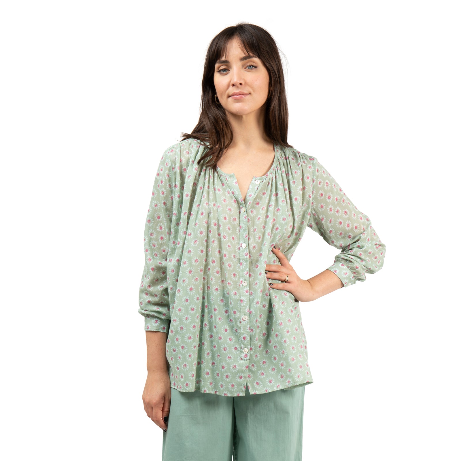 Chloe Shirt Sol 100% Cotton - Green Cottage GREEN COTTAGE