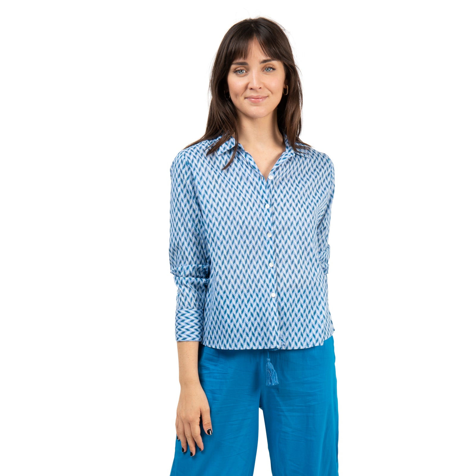 Alka Shirt Bundi 100% Cotton - Blue Cruise BLUE CRUISE