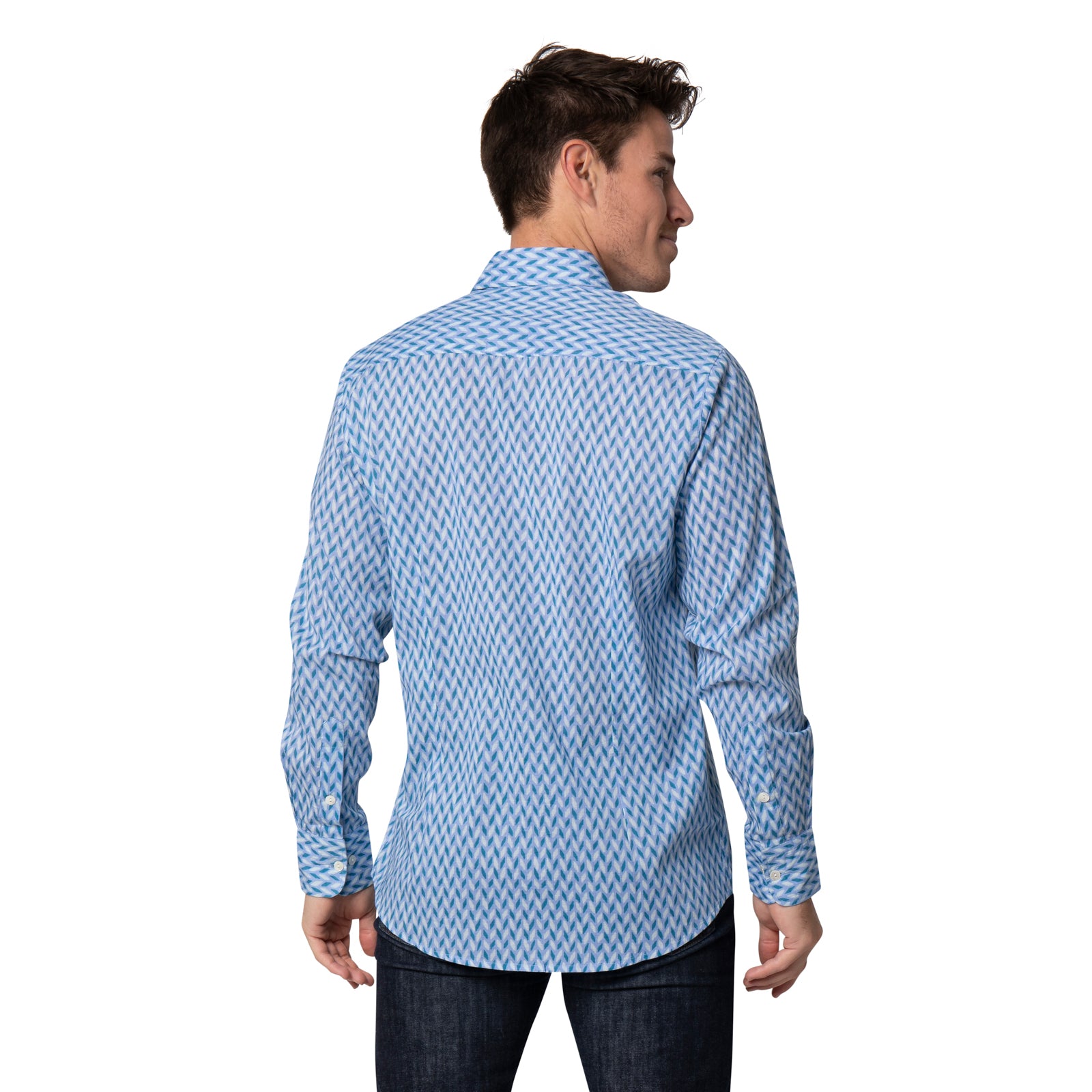 Man Shirt Bundi 100% Cotton - Blue Cruise BLUE CRUISE