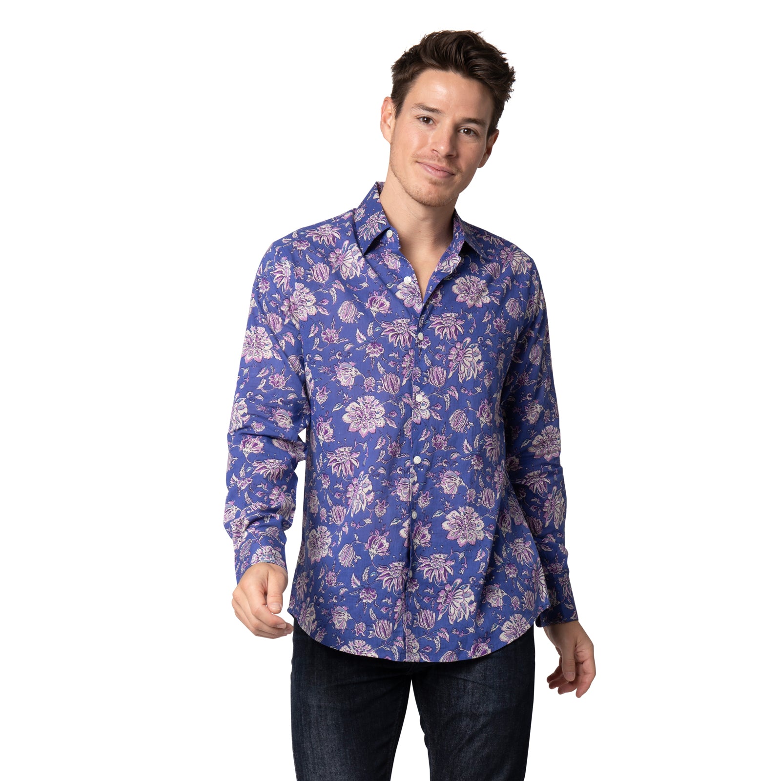 Man Shirt Grace 100% Cotton - Purple Hippy PURPLE HIPPY