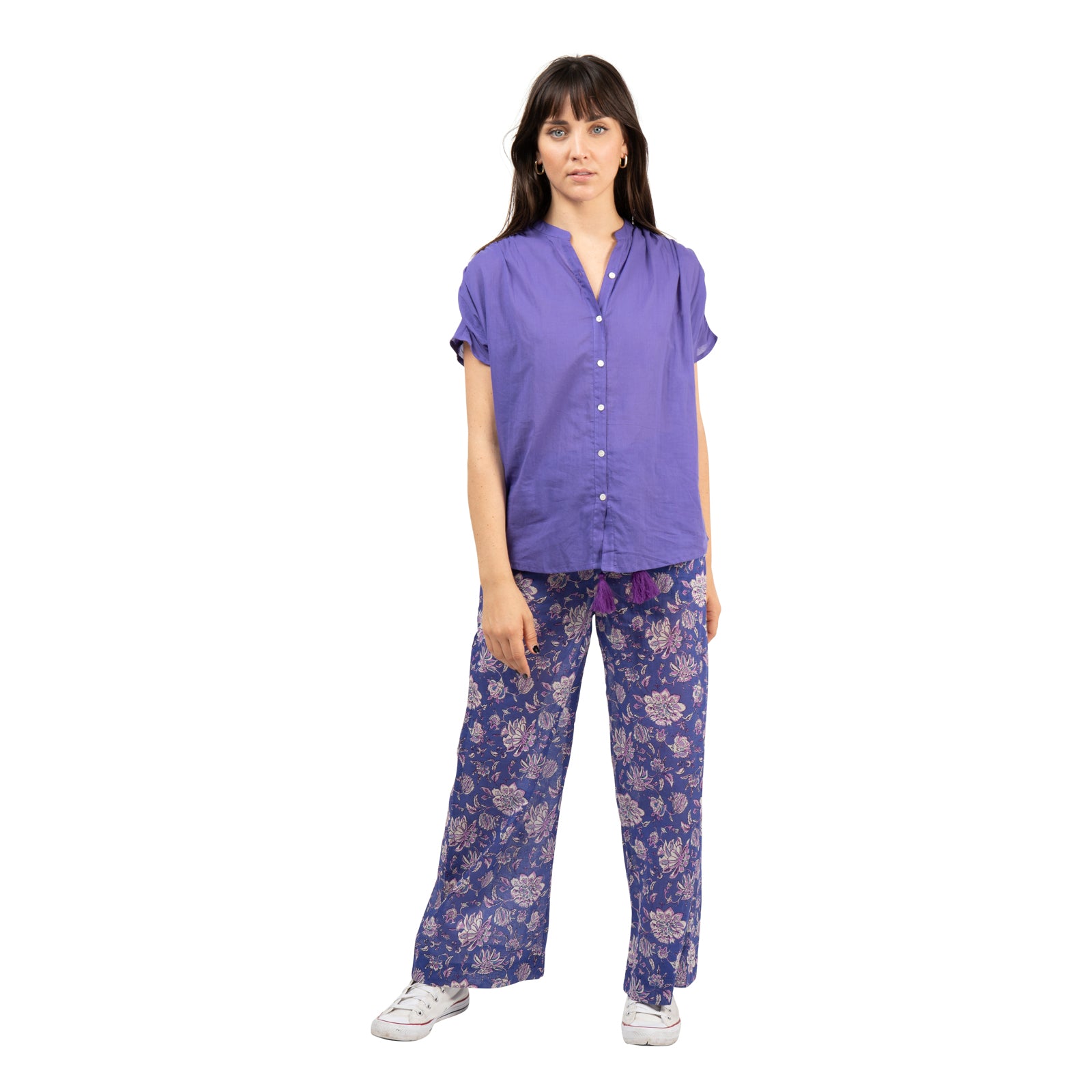 Azale Top 100% Cotton - Purple PURPLE