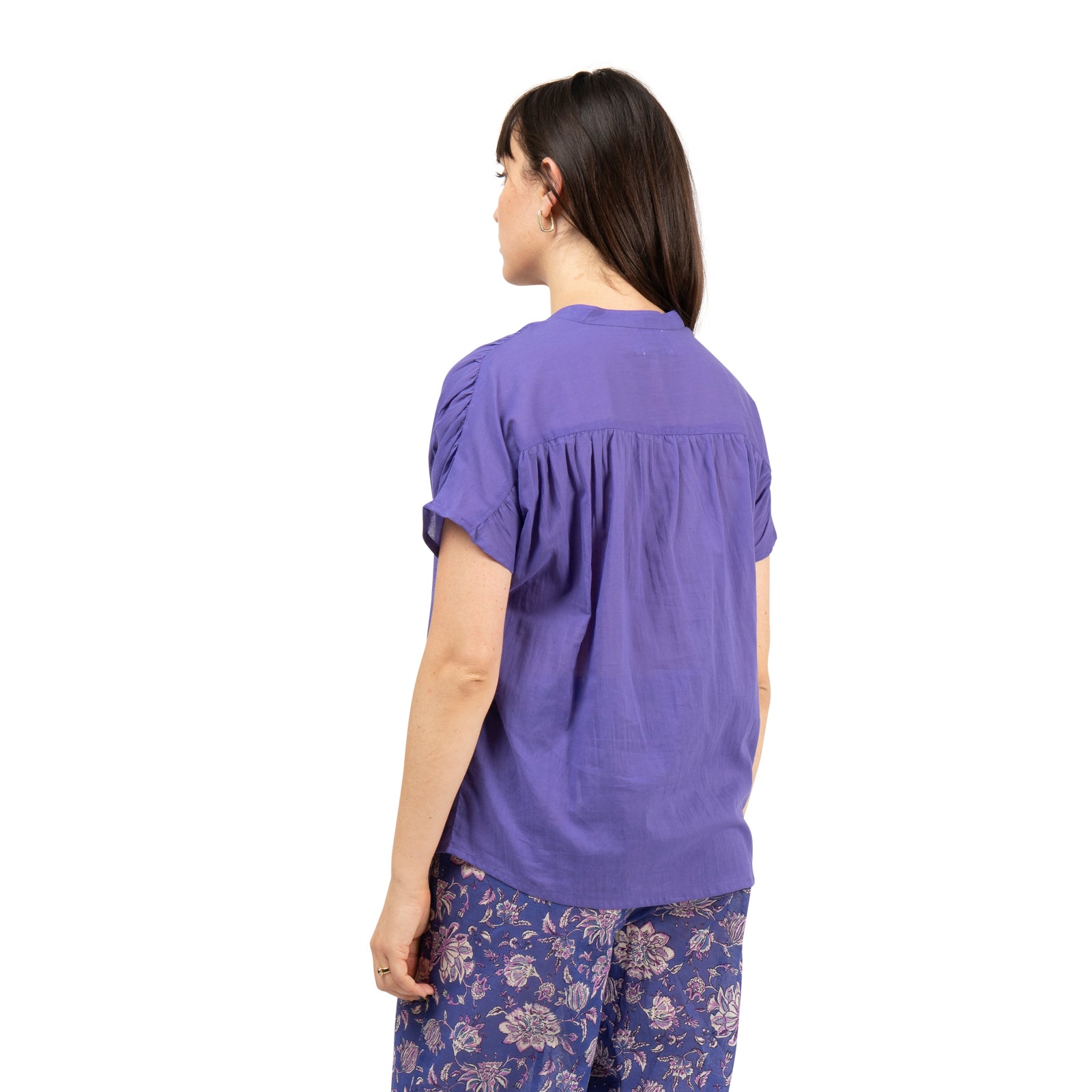 Azale Top 100% Cotton - Purple PURPLE