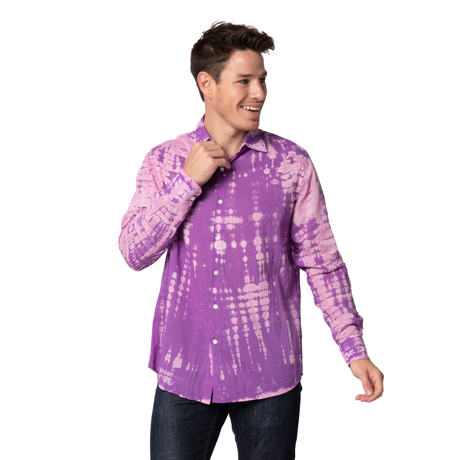 Man Shirt T&d 100% Cotton - Purple Hippy PURPLE HIPPY