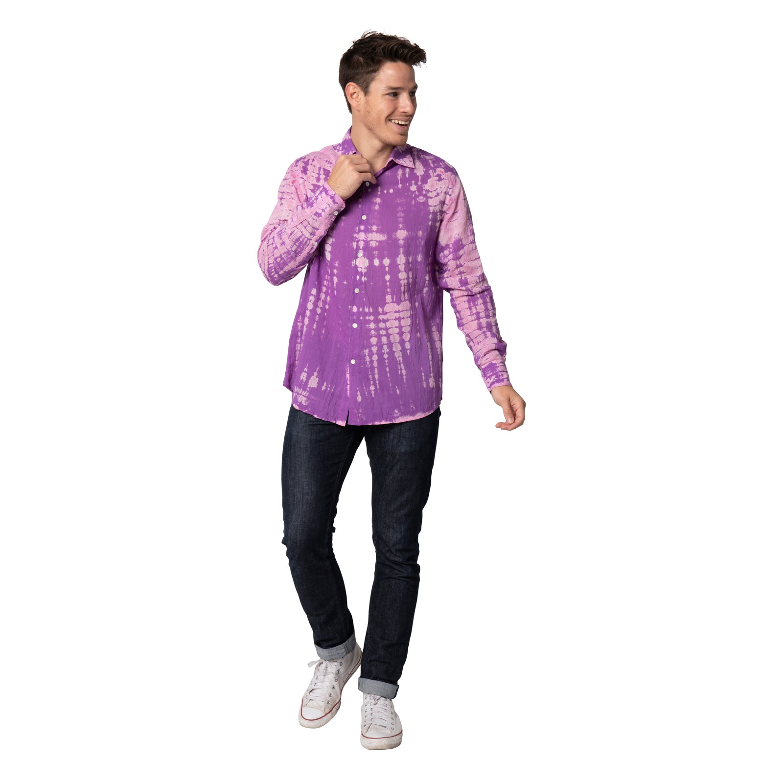 Man Shirt T&d 100% Cotton - Purple Hippy PURPLE HIPPY