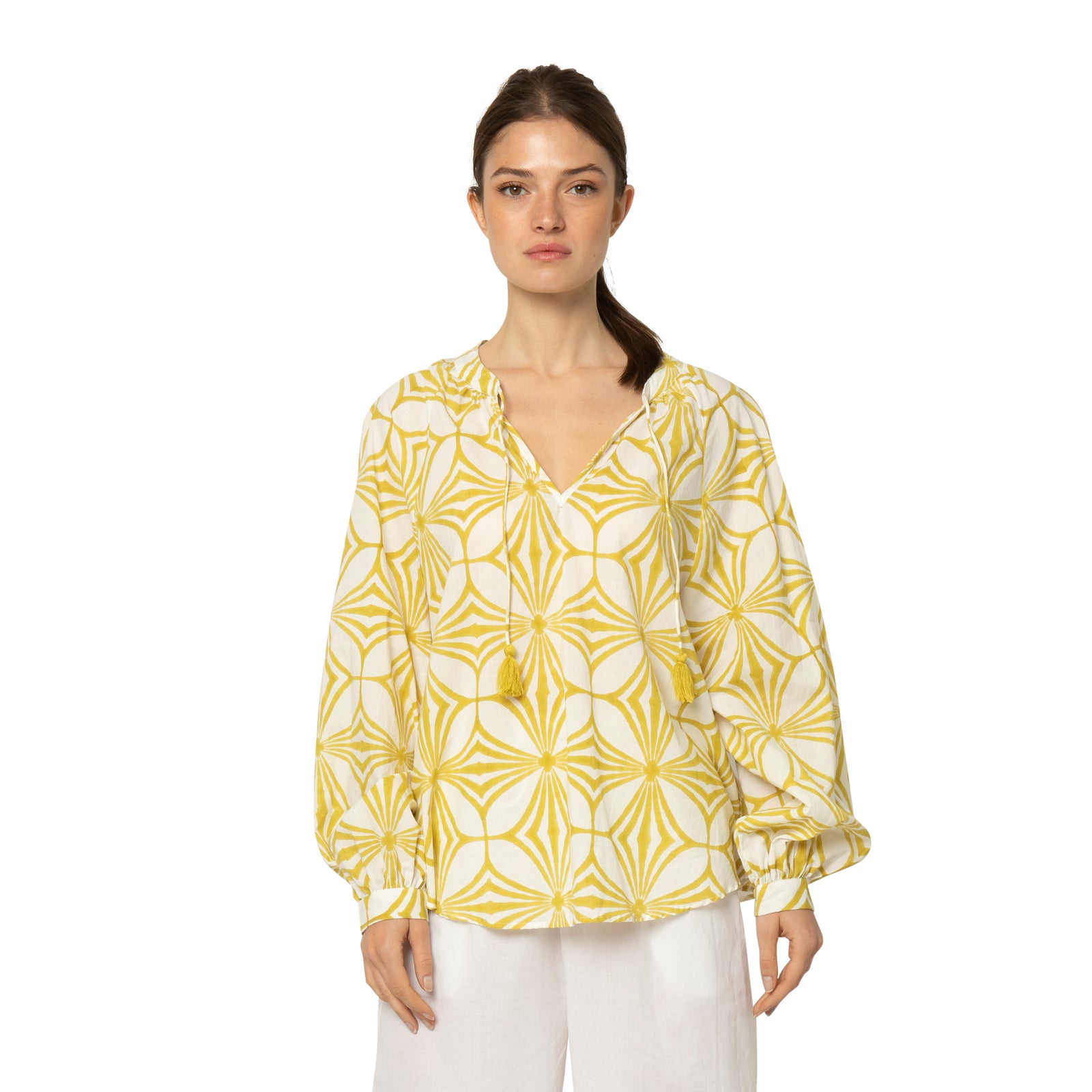 Marlene Top Maha 100% Organic Cotton - Yellow Flave YELLOW FLAVE