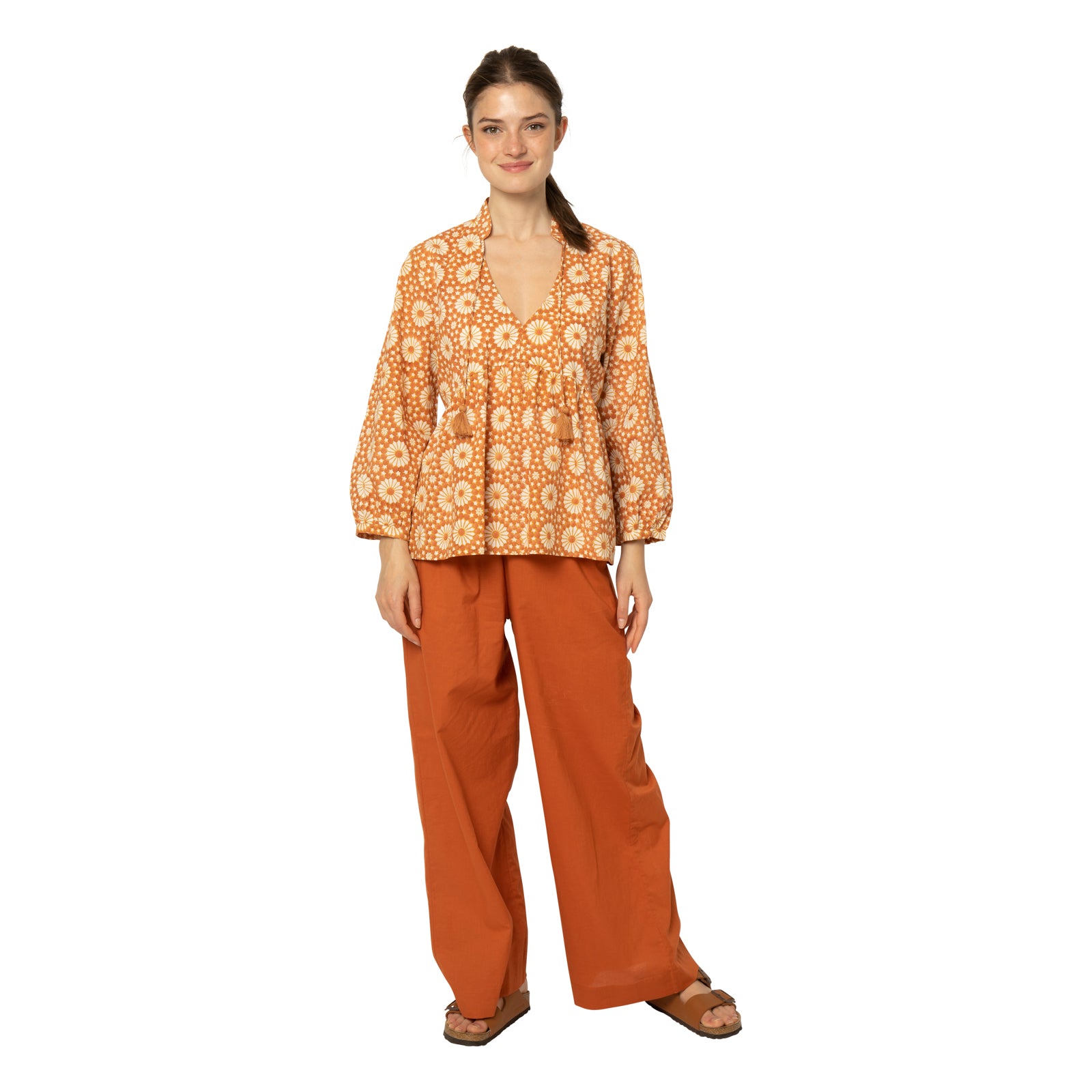 Magali Top Kolam 100% Organic Cotton - Terra Cotta TERRA COTTA