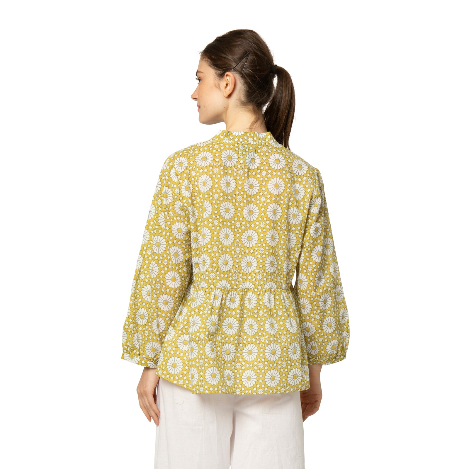 Magali Top Kolam 100% Organic Cotton - Yellow Flave YELLOW FLAVE