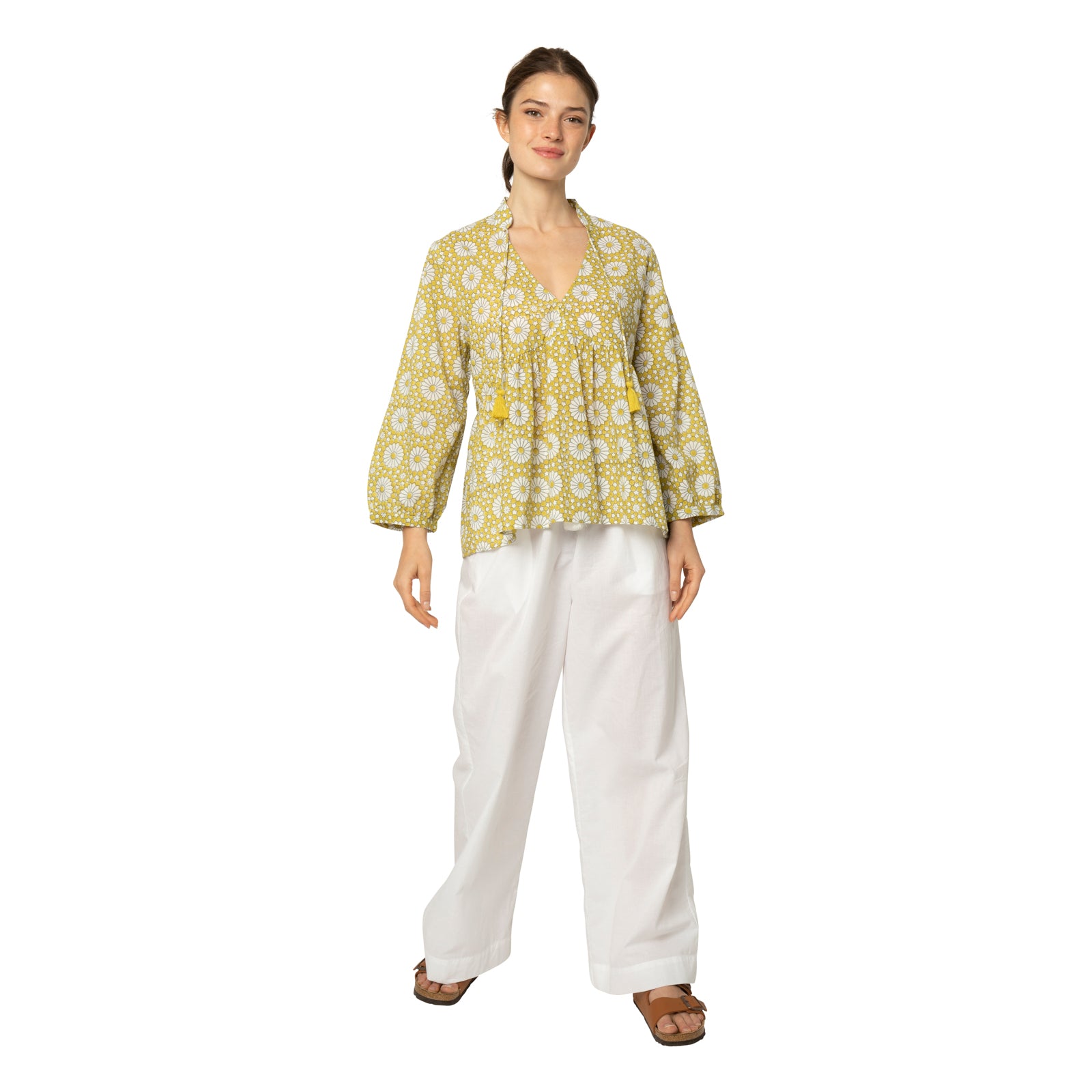 Magali Top Kolam 100% Organic Cotton - Yellow Flave YELLOW FLAVE