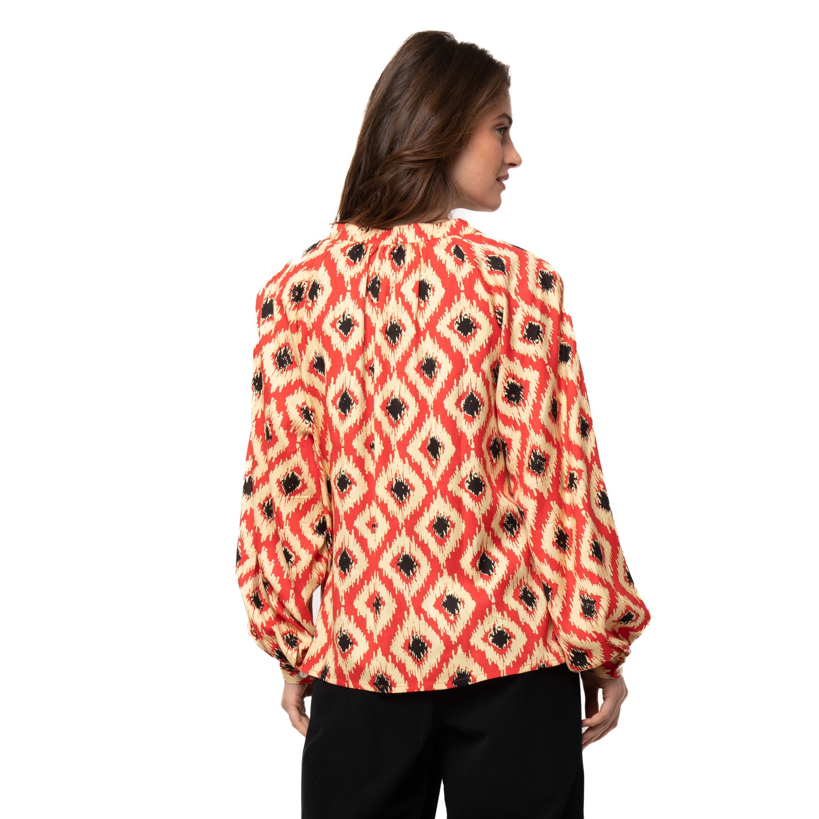 Marlene Top Ikat  - Red RED