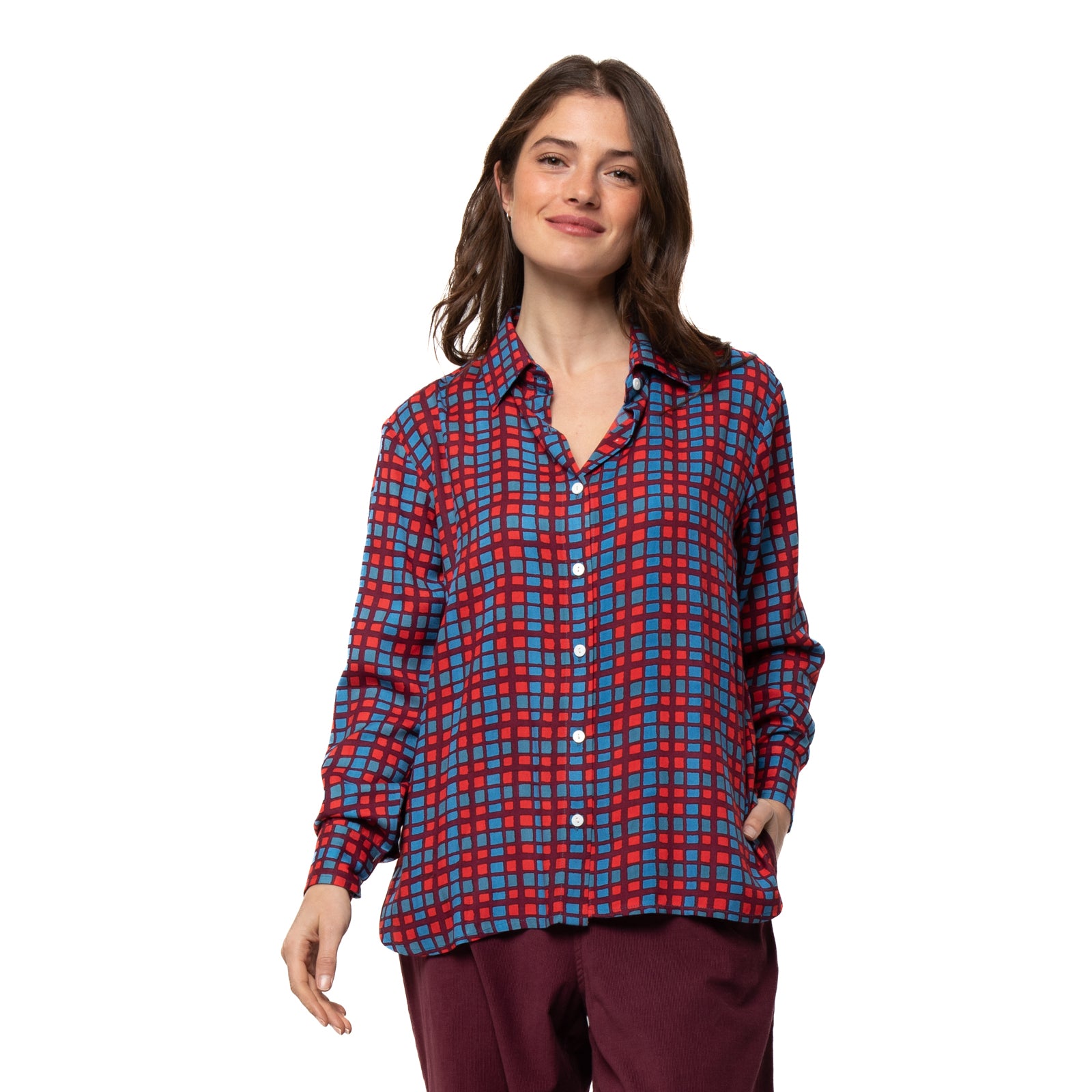 Alka Shirt Chokdi  - Burgundy BURGUNDY