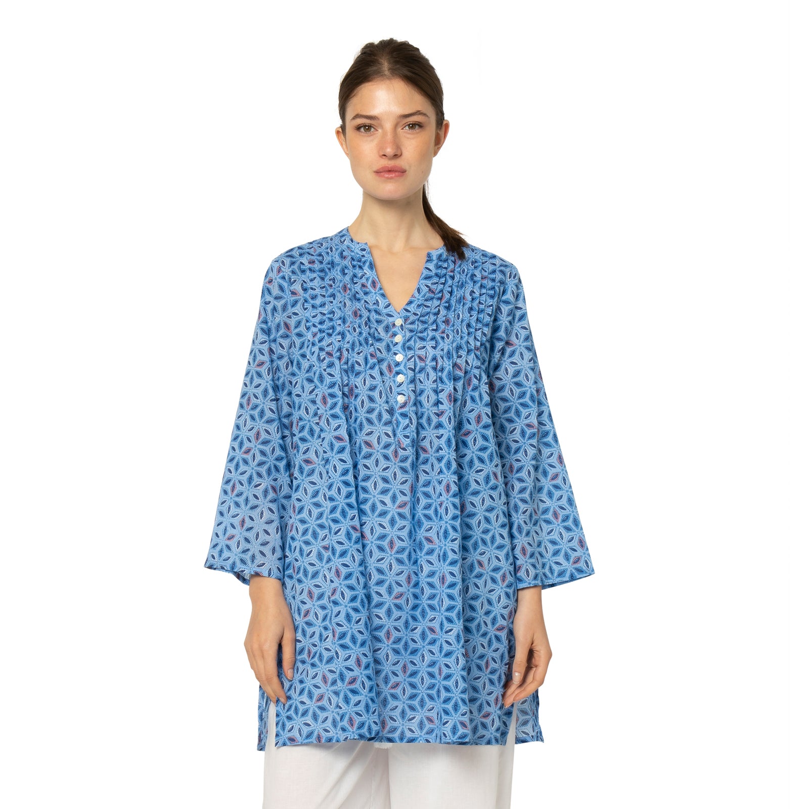 Anita Tunic Starflower 100% Coton - Blue BLUE