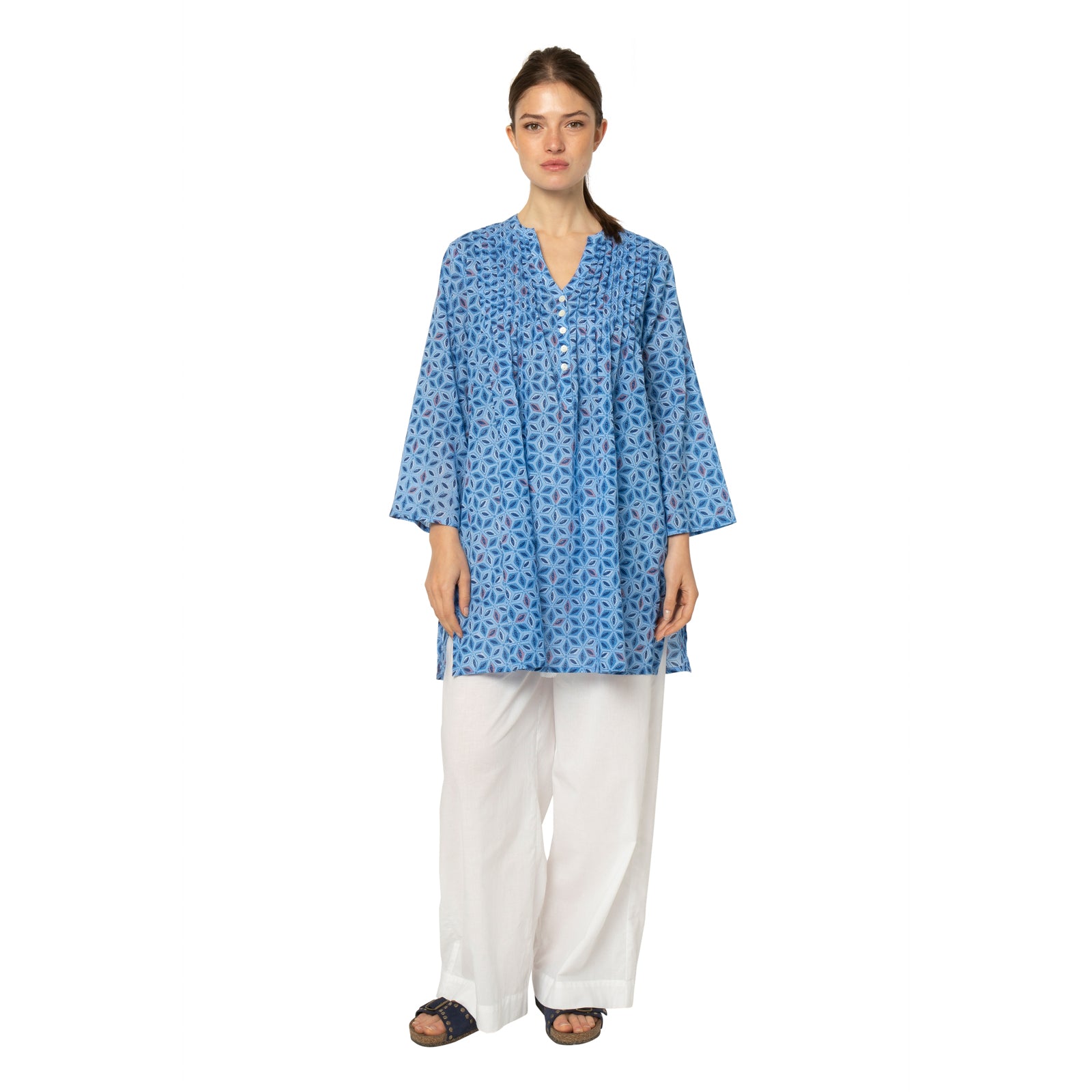 Anita Tunic Starflower 100% Coton - Blue BLUE