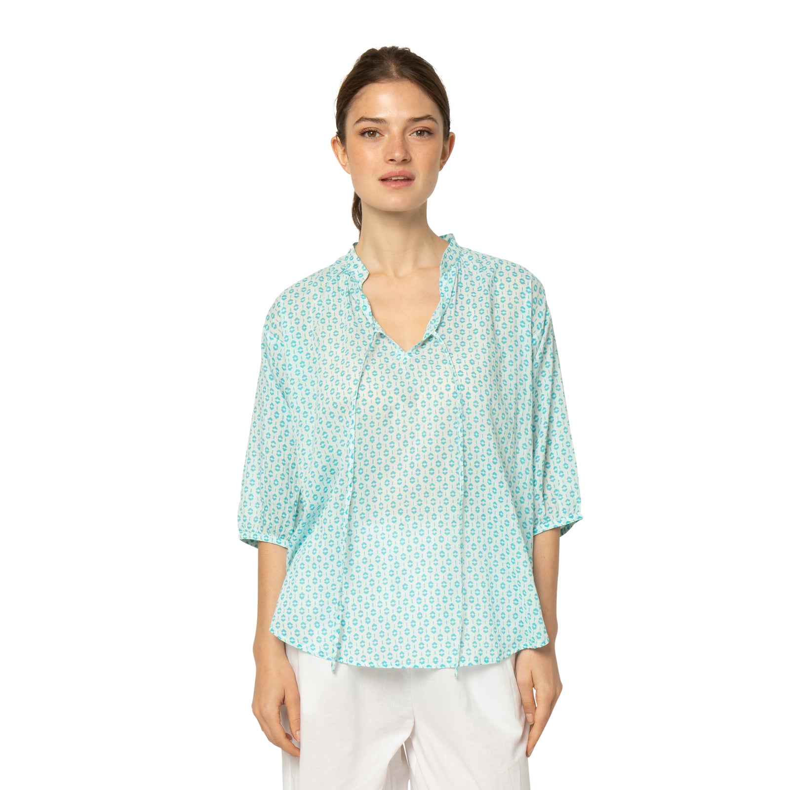 Maia Top Baori 100% Coton - Turquoise TURQUOISE