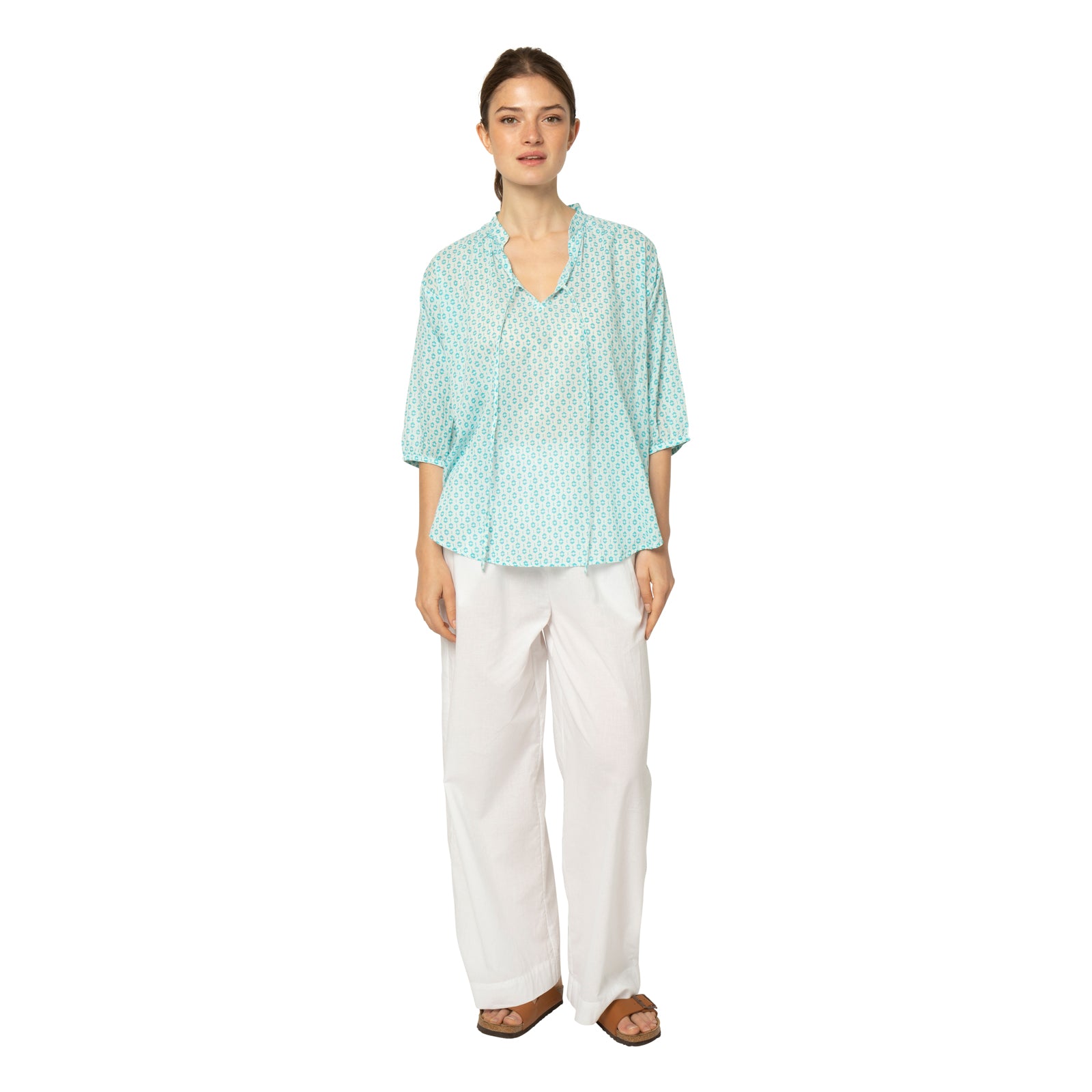 Maia Top Baori 100% Coton - Turquoise TURQUOISE