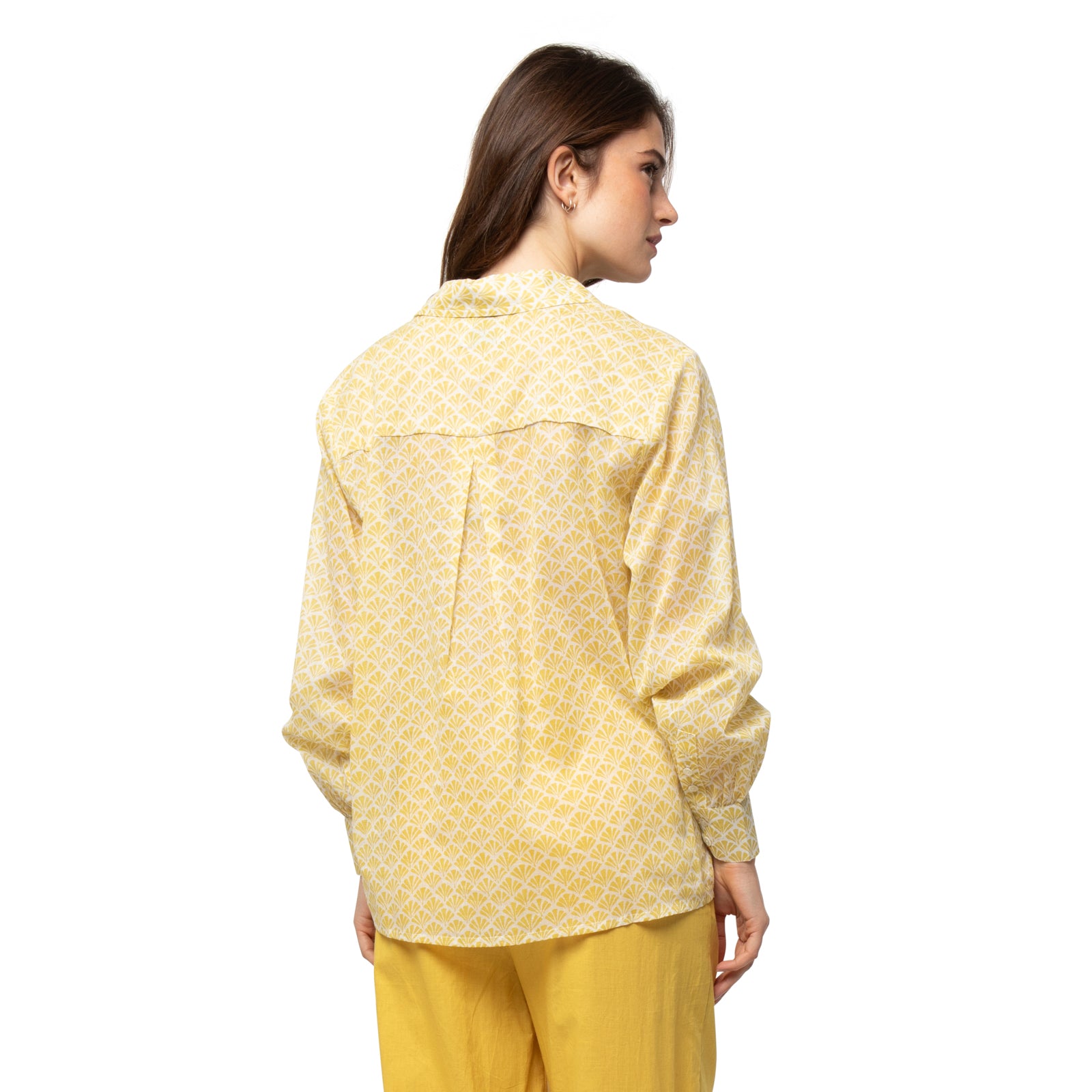 Alka Shirt Peacock 100% Coton - Ochre OCHRE